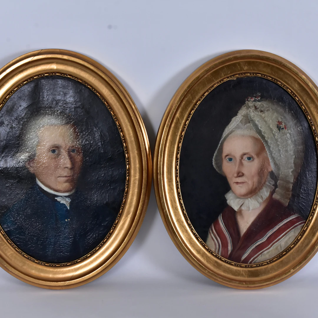 OKÄND KONSTNÄR. oljemålningar på duk, 1 par, porträtt, 1700-talets slut.
