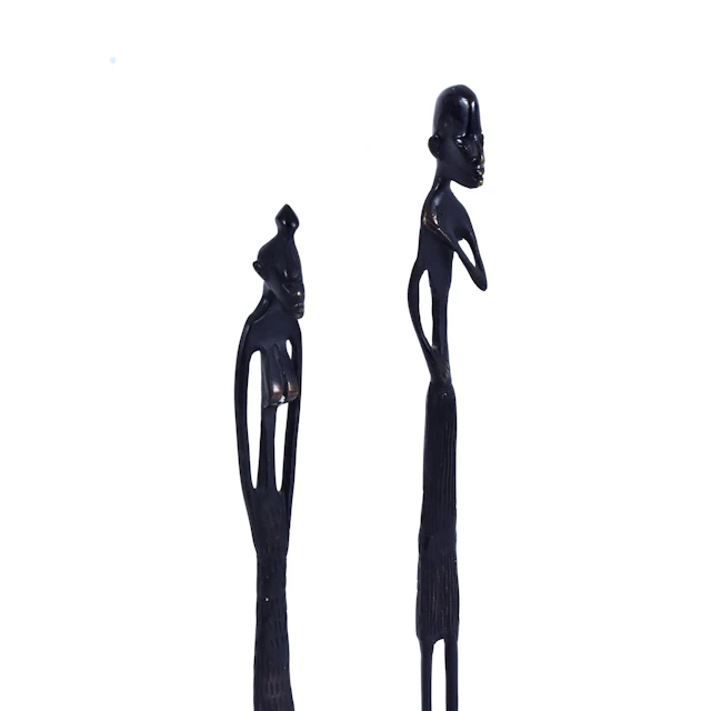 SKULPTUR, 2 st, Afrika, 1900-tal.