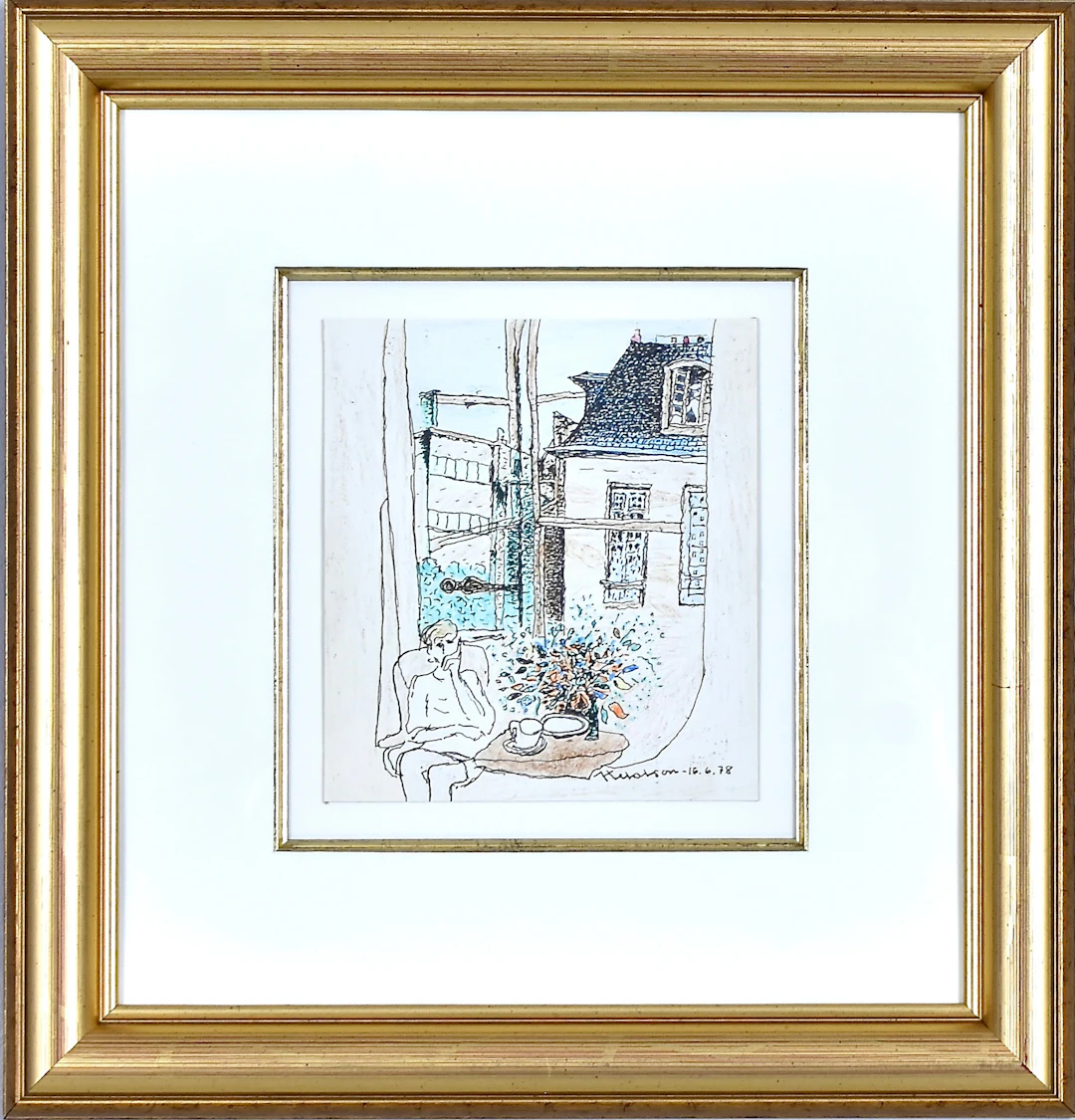 AXEL OLSON. blandteknik, Parismotiv.