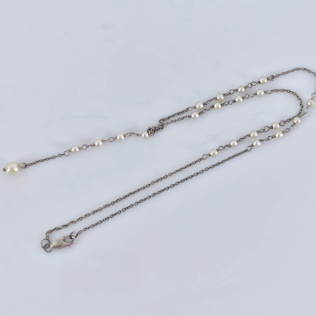 HALSCOLLIER, med pärlor, sterlingsilver.