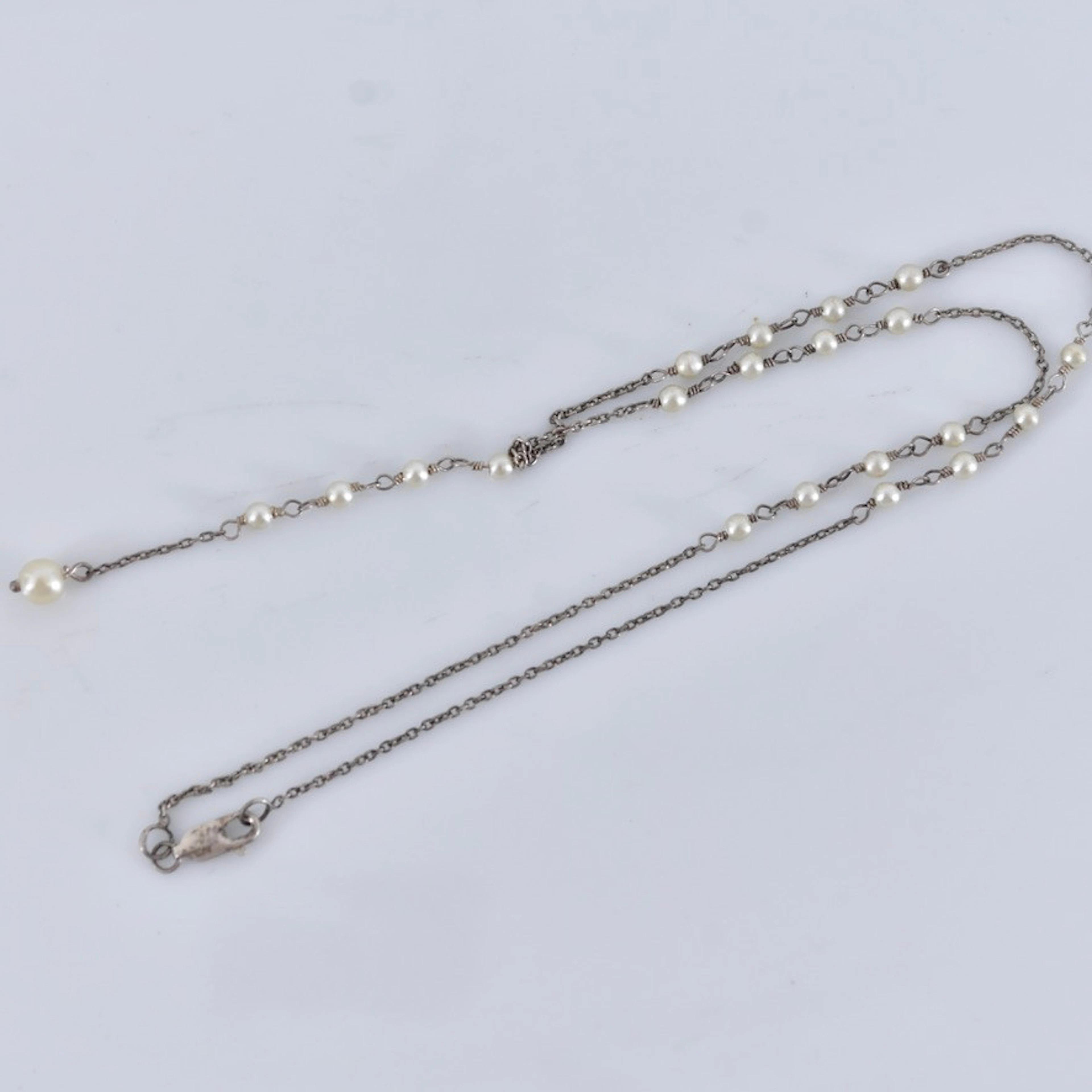 HALSCOLLIER, med pärlor, sterlingsilver.