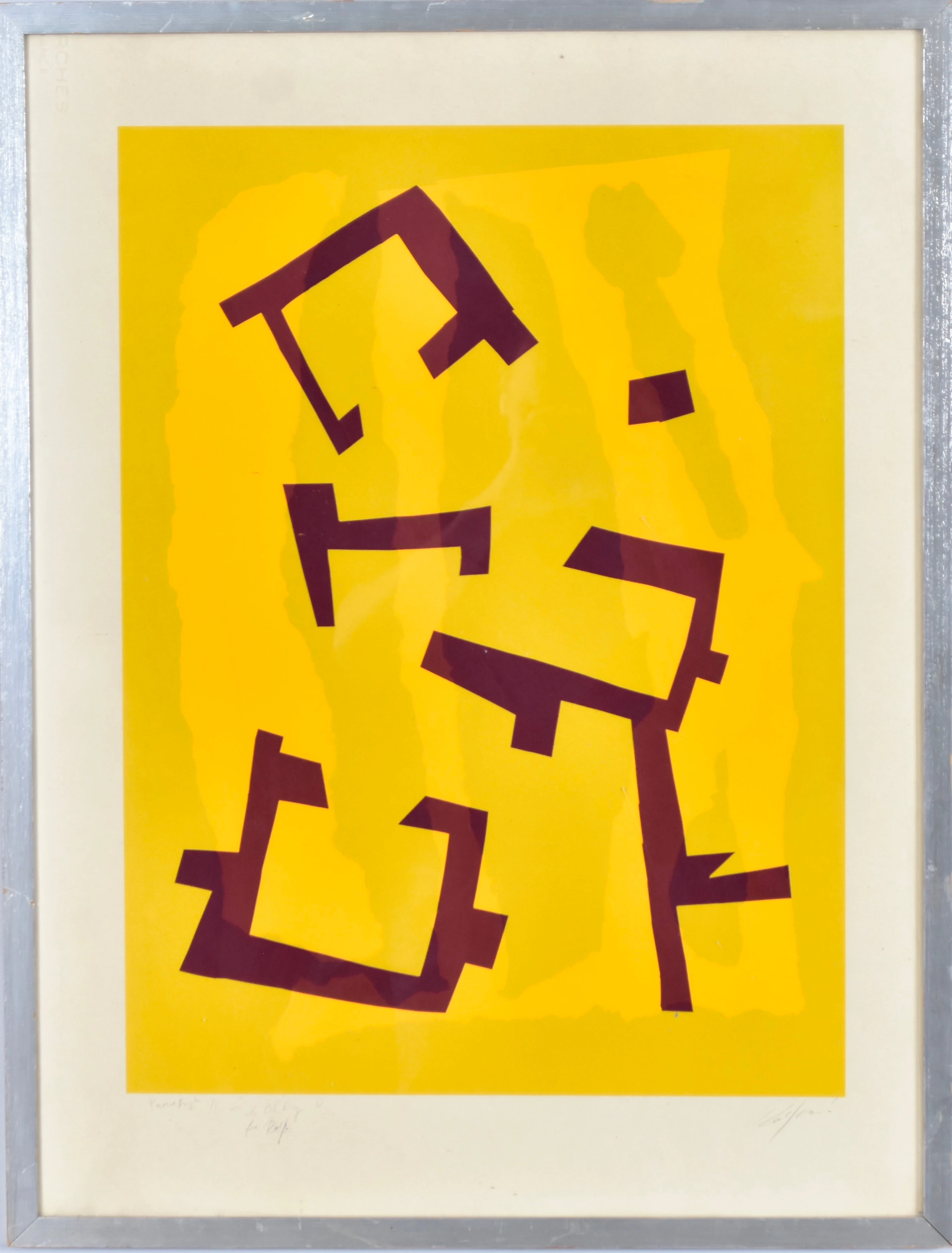 ROBERT JACOBSEN. färgserigrafi, komposition.