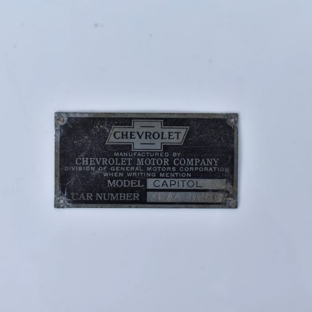 CHASSISKYLT, Chevrolet Capitol.