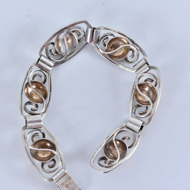 ARMBAND, silver, Victor Janson Lindesberg 1954.