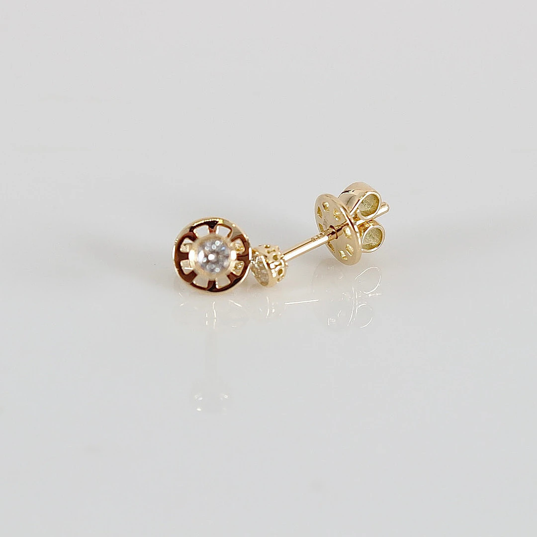 ENSTENSÖRHÄNGEN, 0,16ct, 18K.