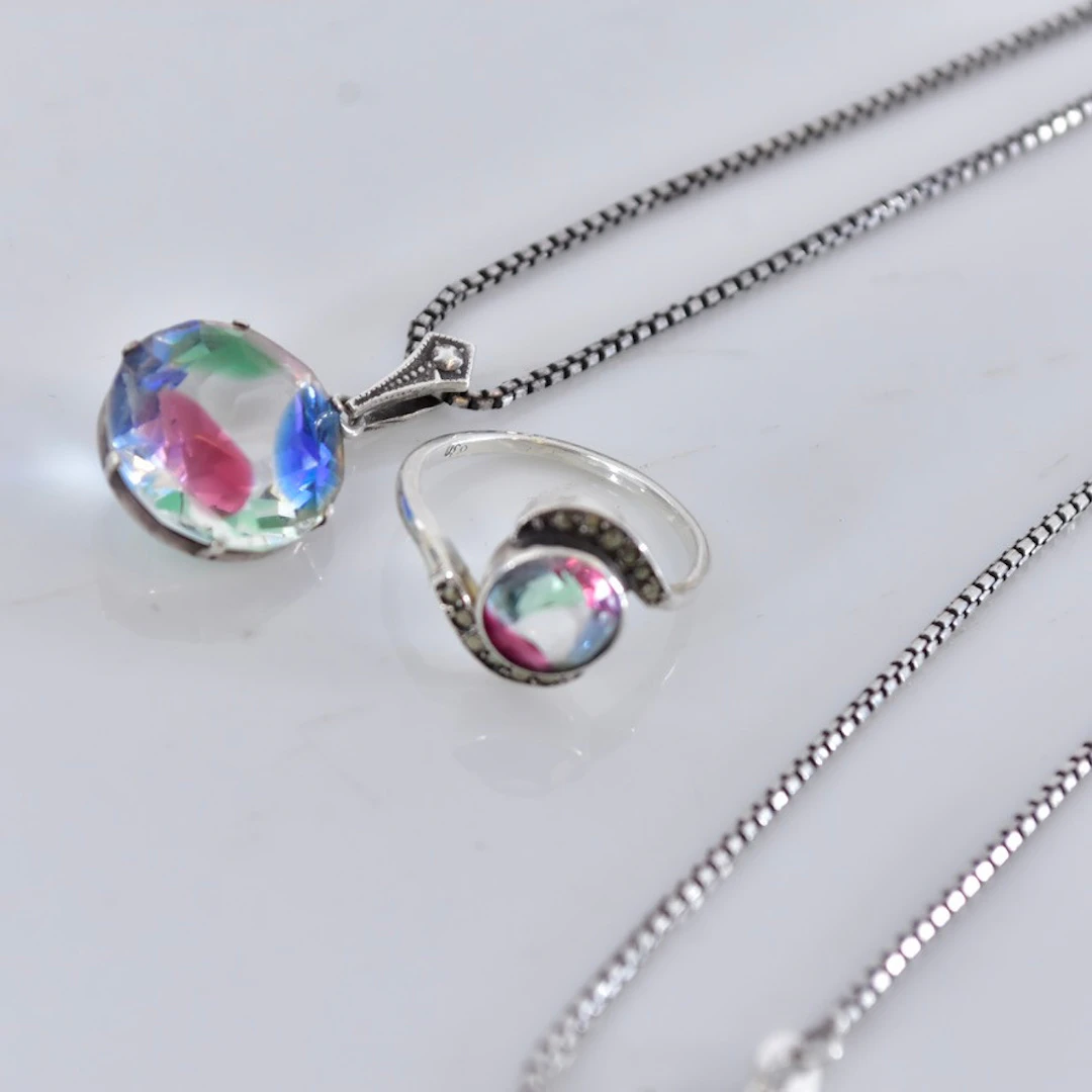 COLLIER SAMT RING, silver.