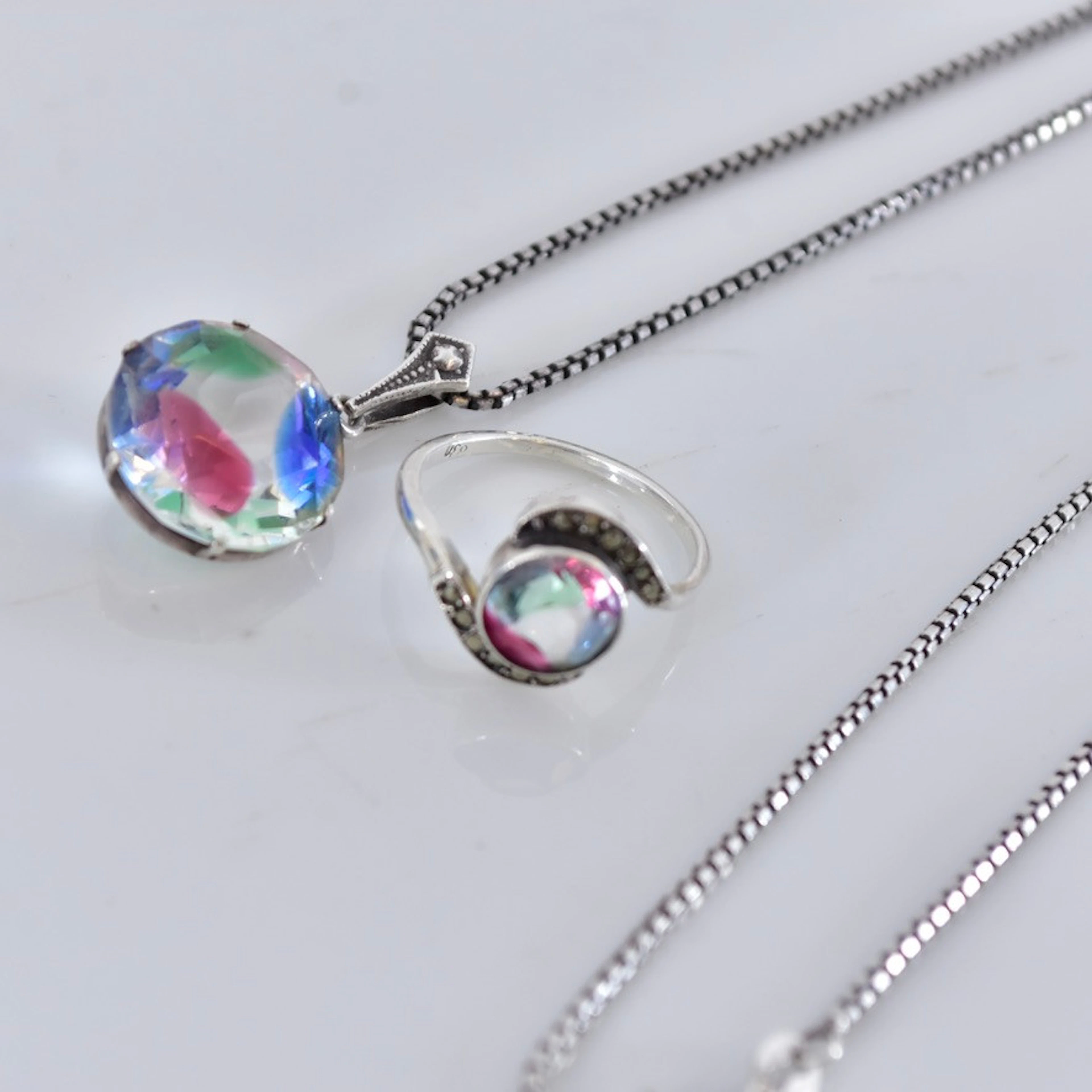 COLLIER SAMT RING, silver.