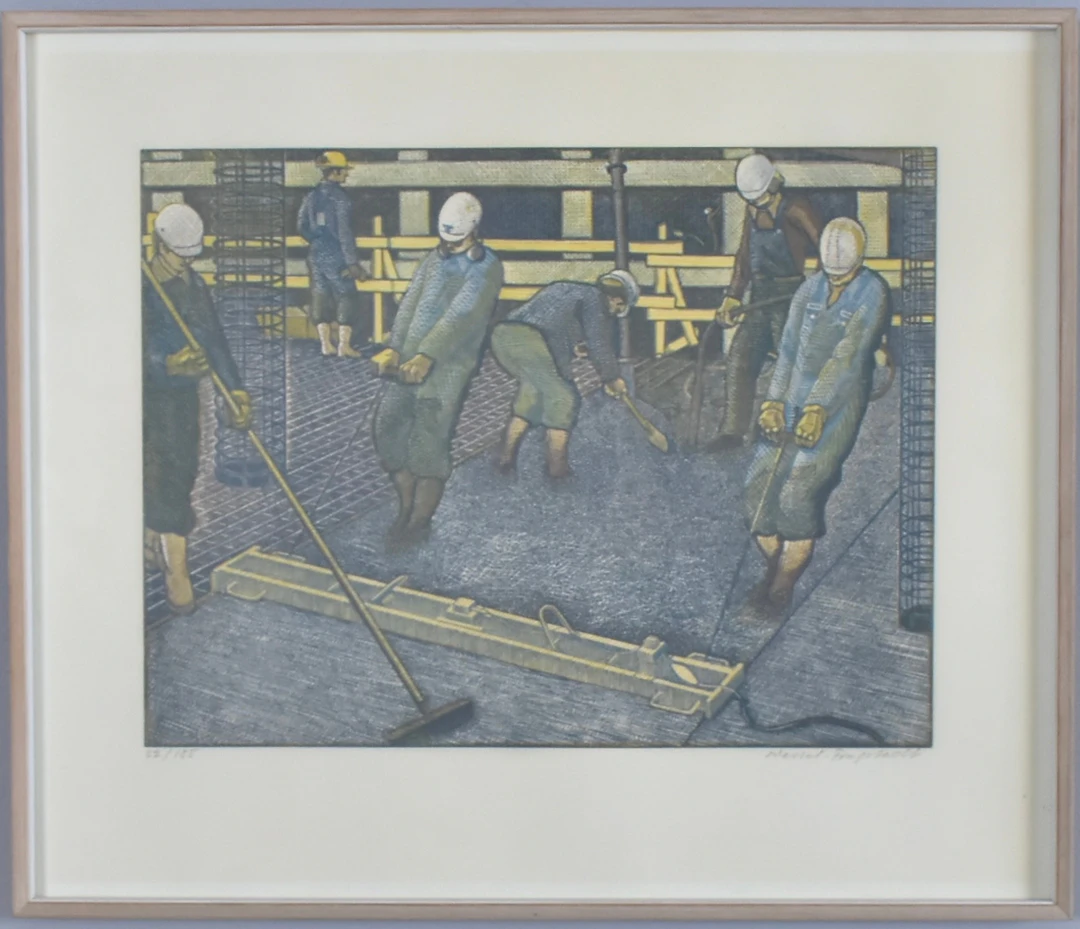 ERIK WESSEL-FOUGSTEDT (1915-1990). Färgträsnitt.
