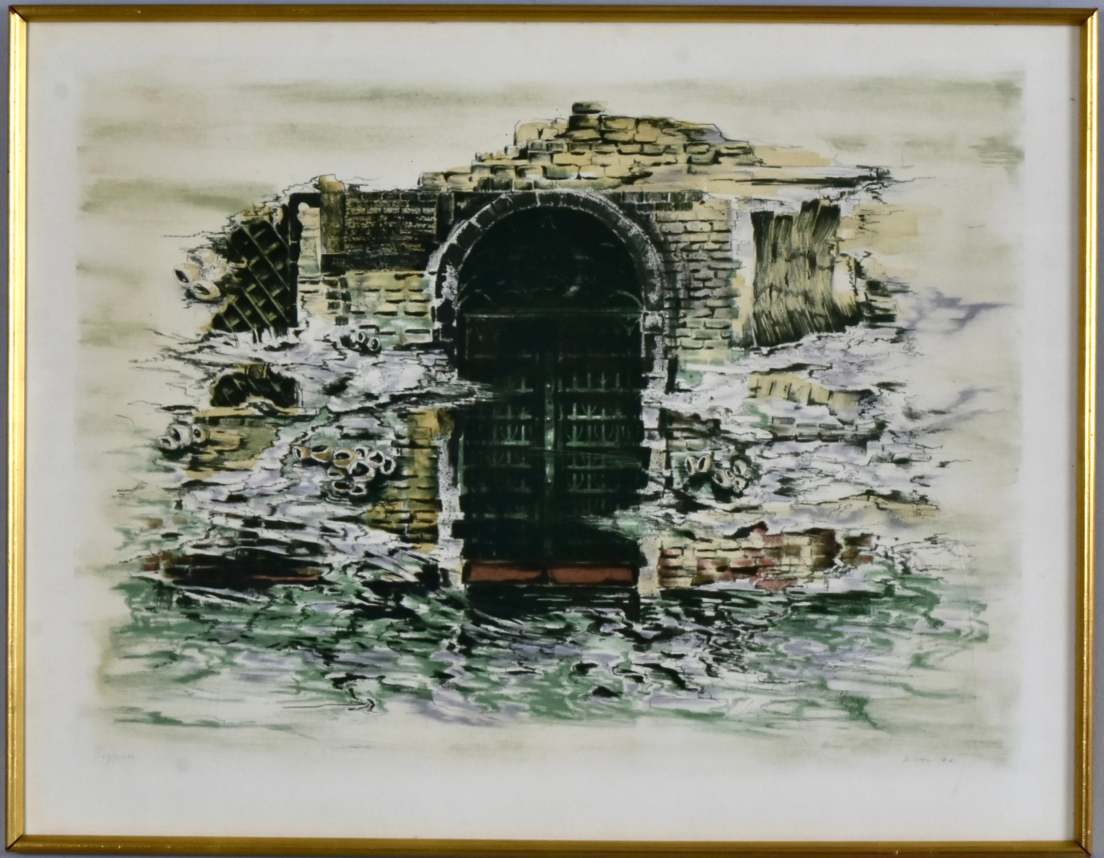 GÖSTA GIEROW. Färglitografi.