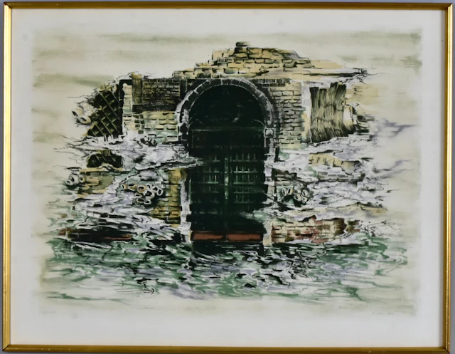 GÖSTA GIEROW. Färglitografi.