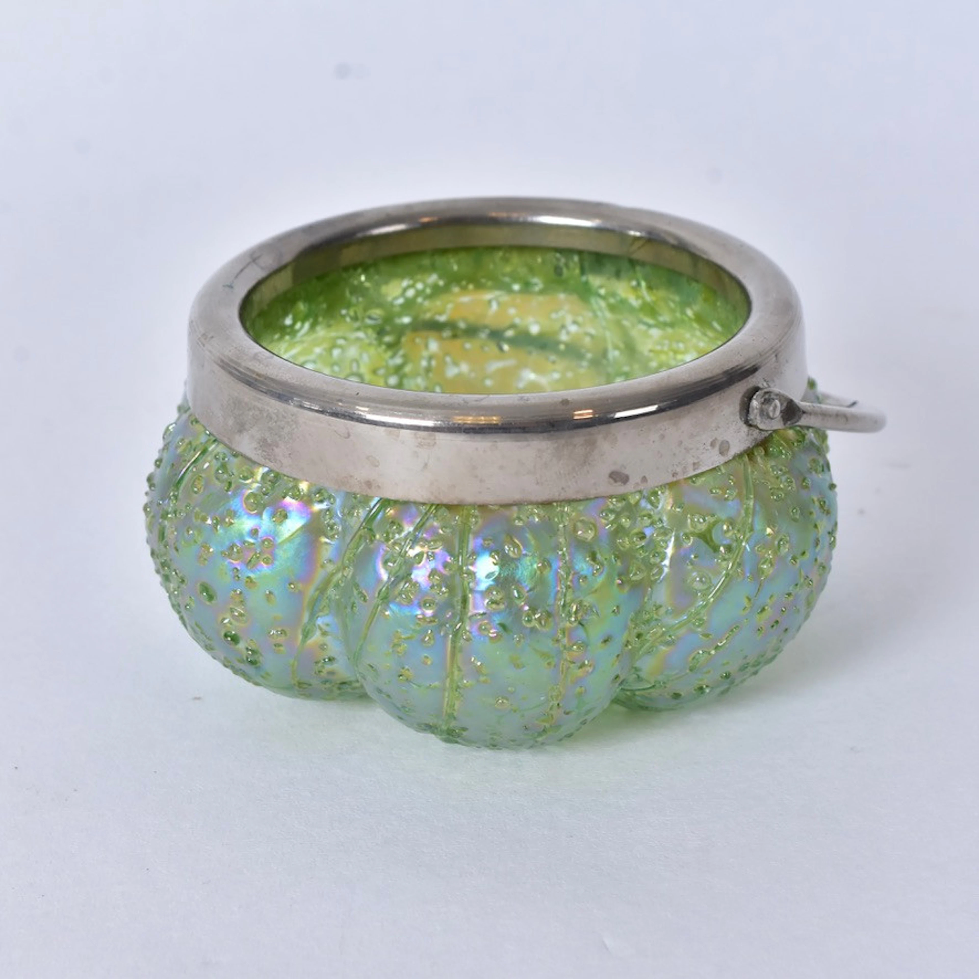 SOCKERSKÅL, glas med metallmontage, Kralik.
