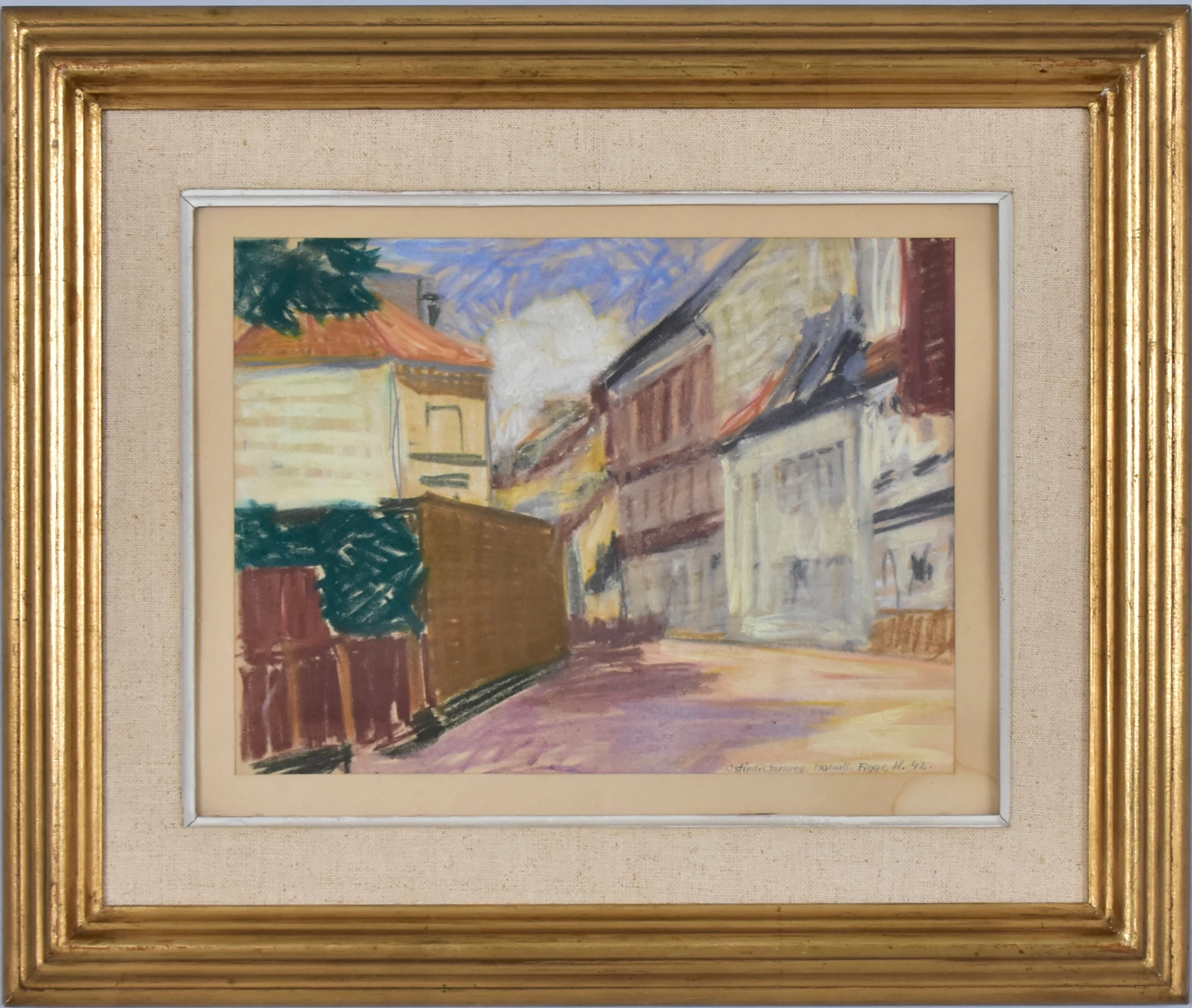 FIGGE HOLMGREN. pastell, Ostindiefararegatan Malmö.