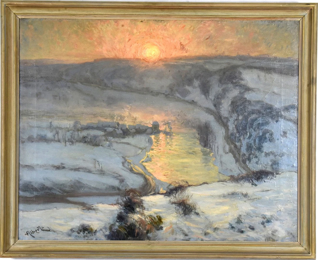 GUSTAVE ALBERT. Olja på duk.