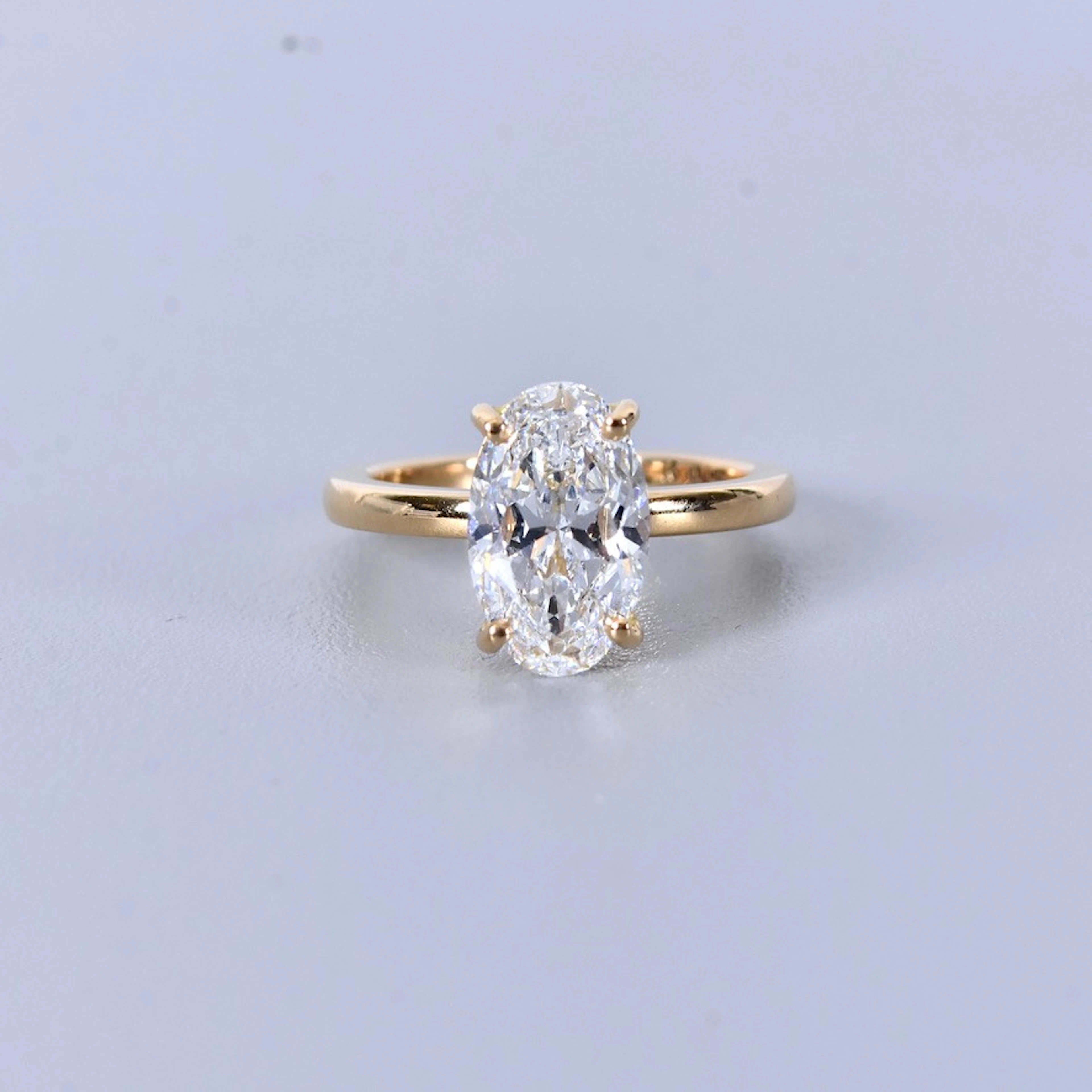 DIAMANTRING, 2,54ct, 18K IGI Cert Labgrown.