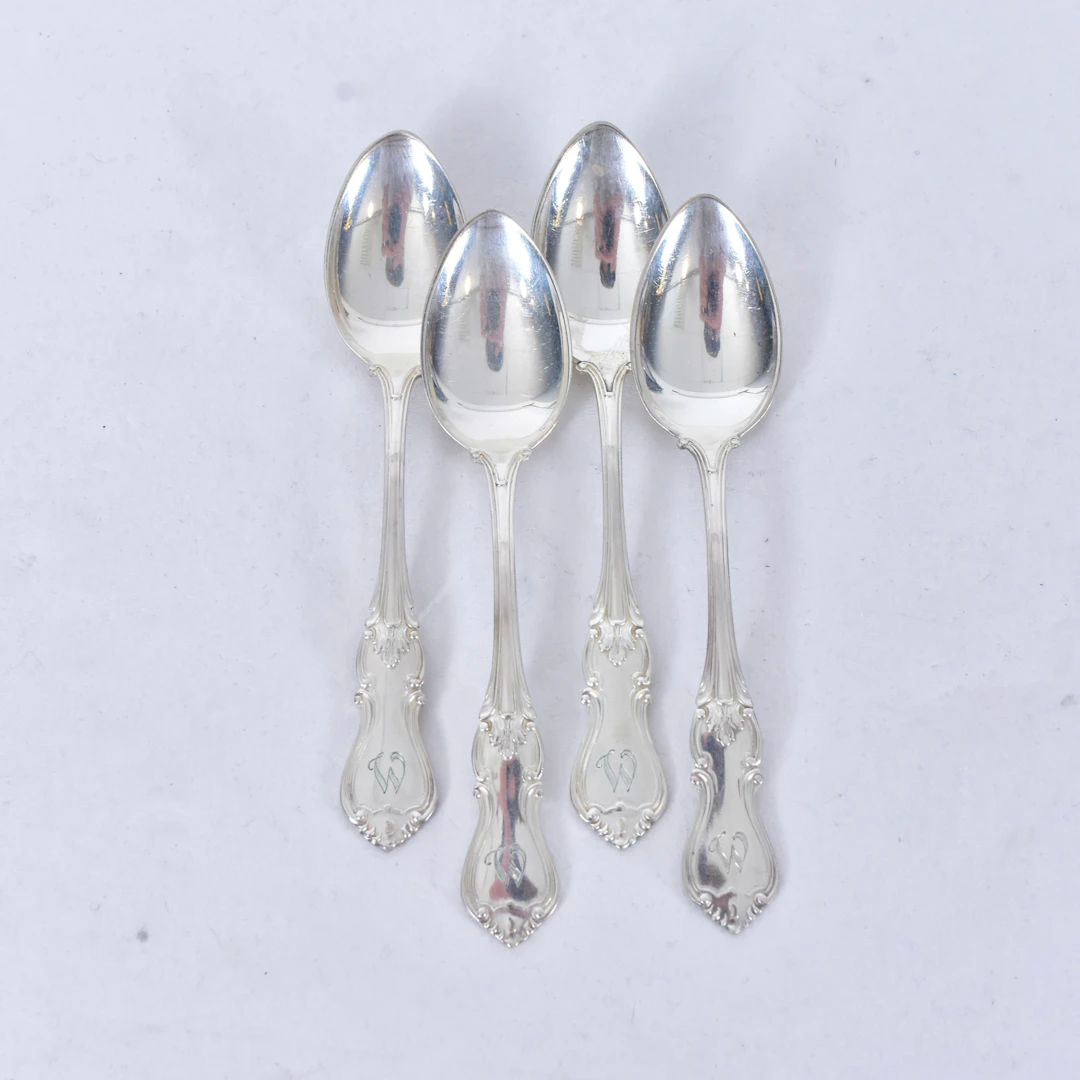 KAFFESKEDAR, 4 st, silver, CG Hallberg.