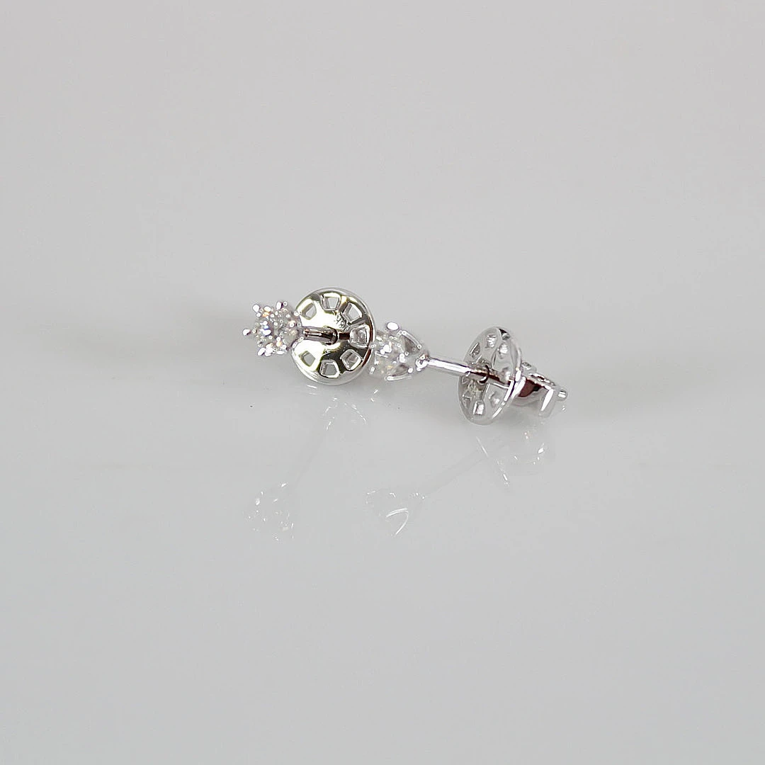 ENSTENSÖRHÄNGEN, 0,17ct, vitguld 18K.