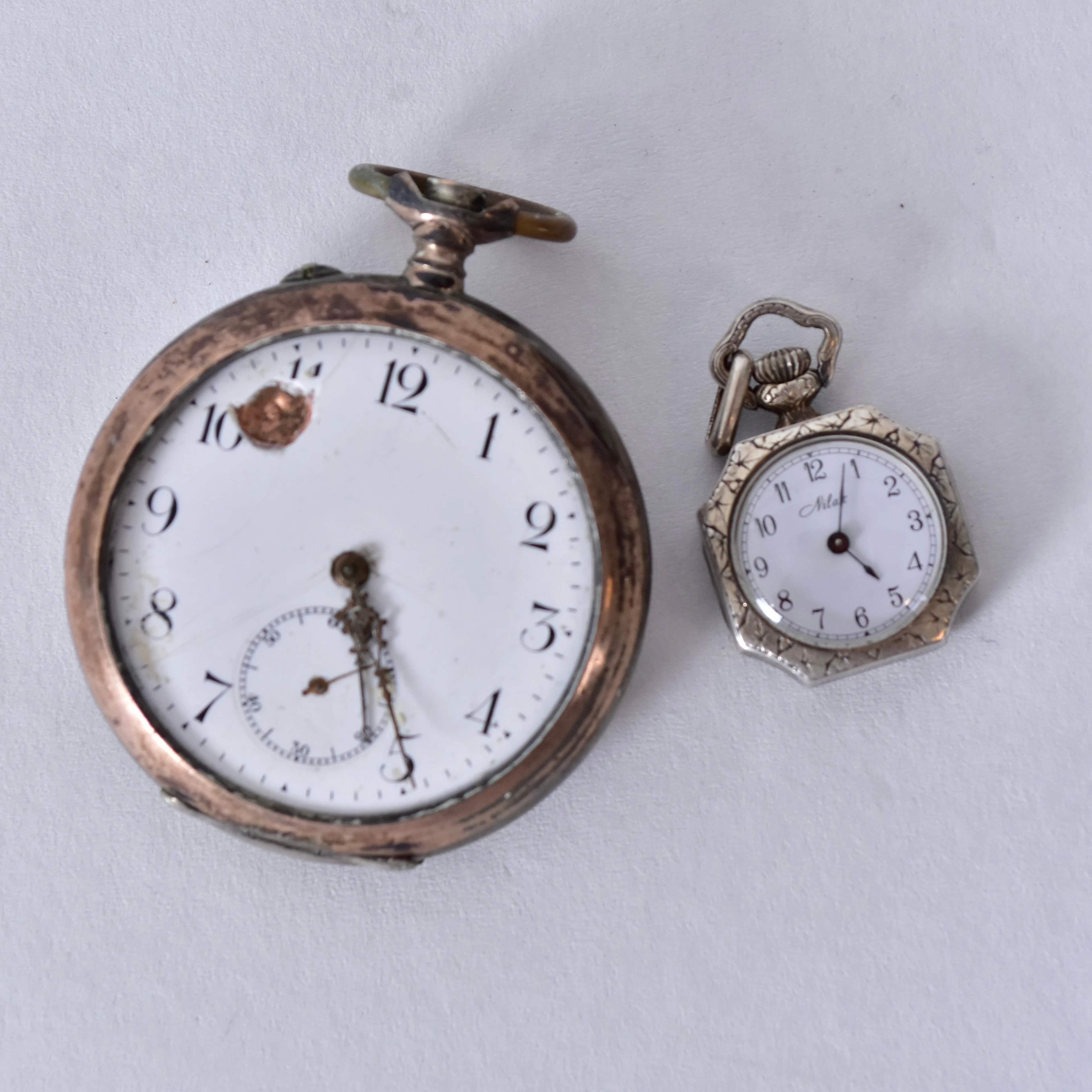 FICKUR, 2 st, silver, 1900-tal.