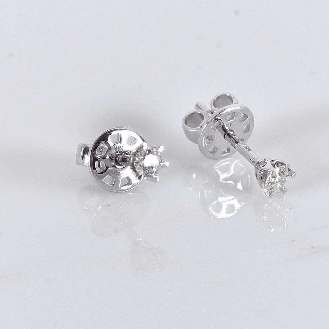 ENSTENSÖRHÄNGEN, 0,17ct, vitguld 18K.
