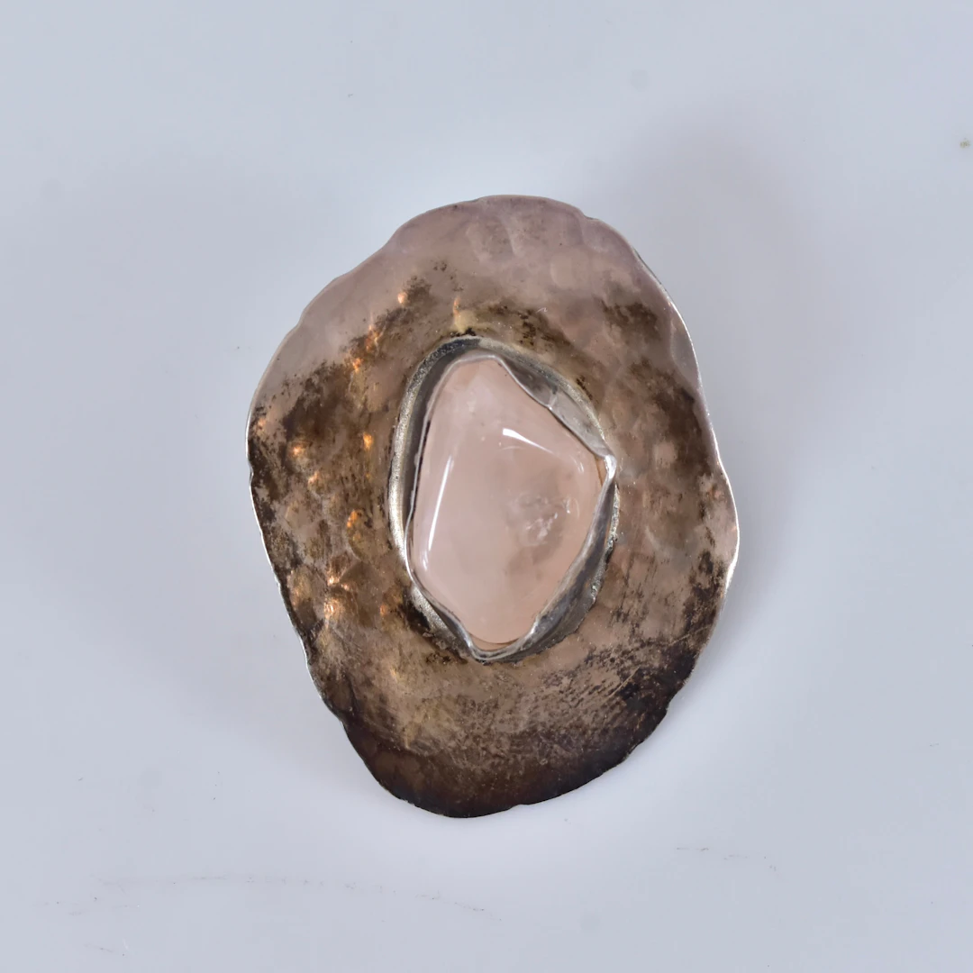 HÄNGE, med rosa kalcedon, sterlingsilver, Göteborg.