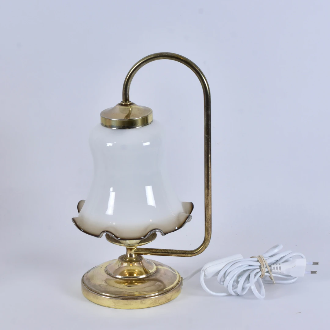 BORDSLAMPA, Metall/glas, 1900-tal.