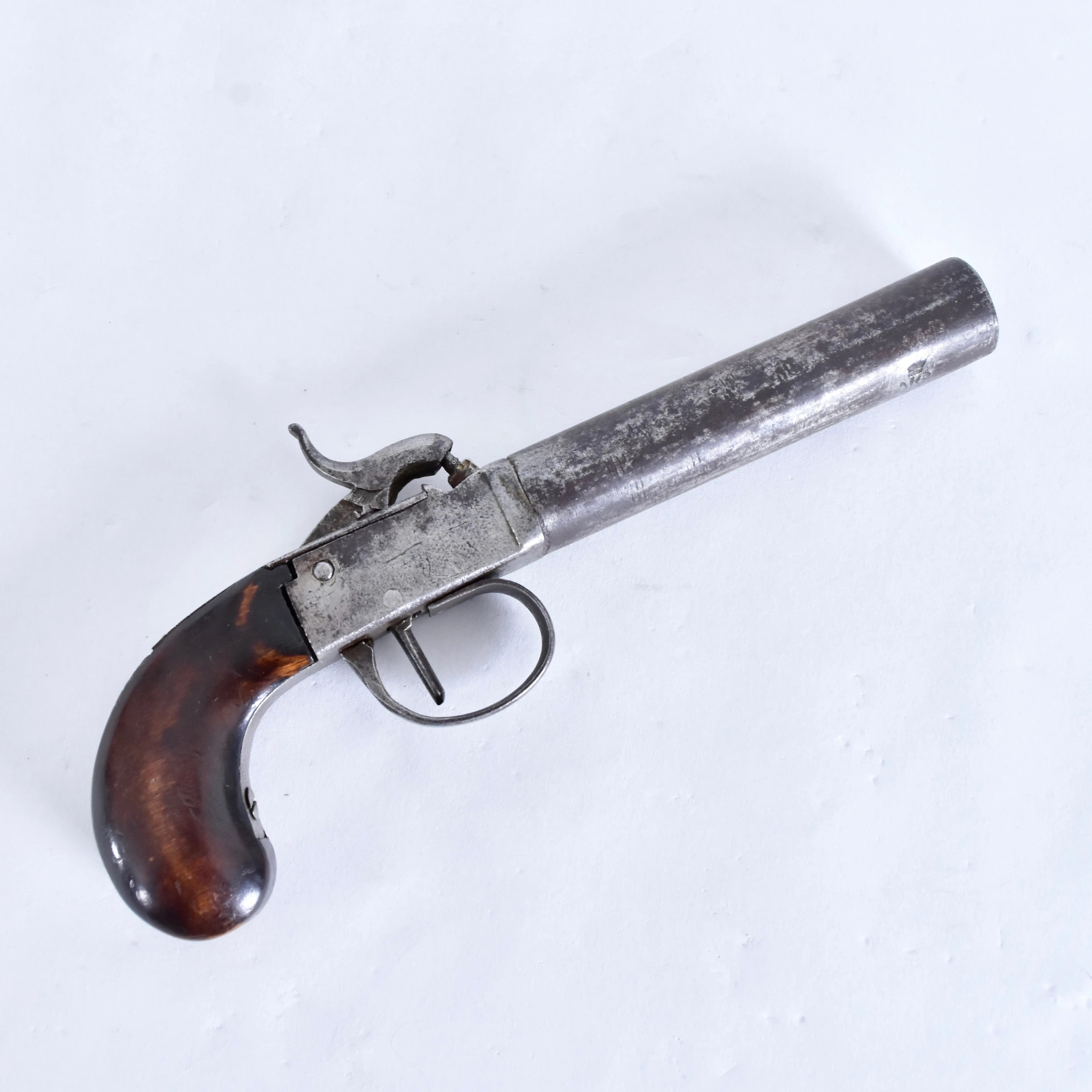 SLAGLÅSPISTOL, 1800-talets 2 hälft, kaliber cirka 17 (!) mm.