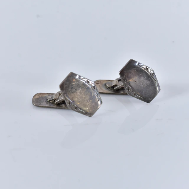 MANSCHETTKNAPPAR, silver, Ekström och Blohm Falköping 1946.