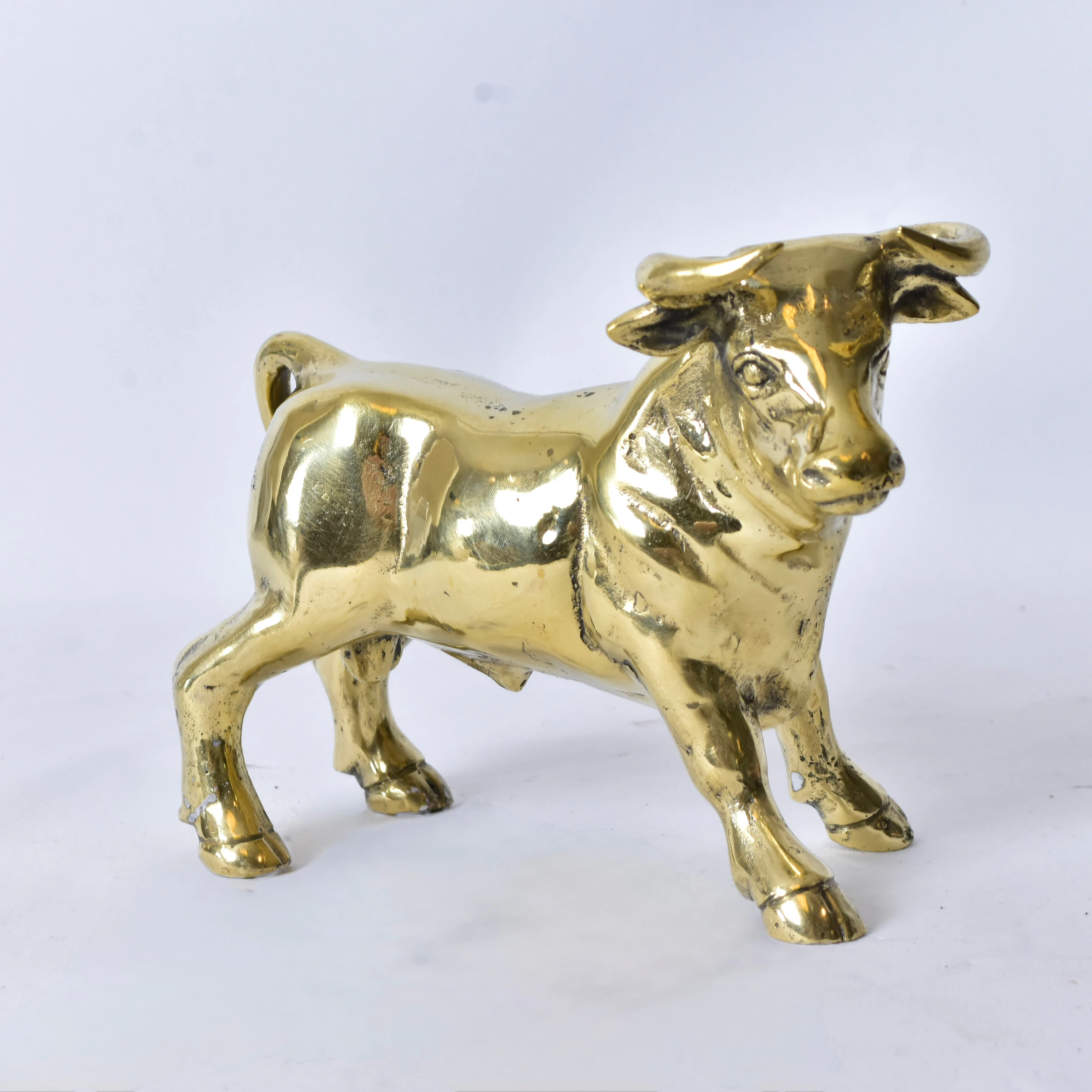 ANDREAS WARGENBRANT. "El Bull, Bull or bear", guldpatinerad brons