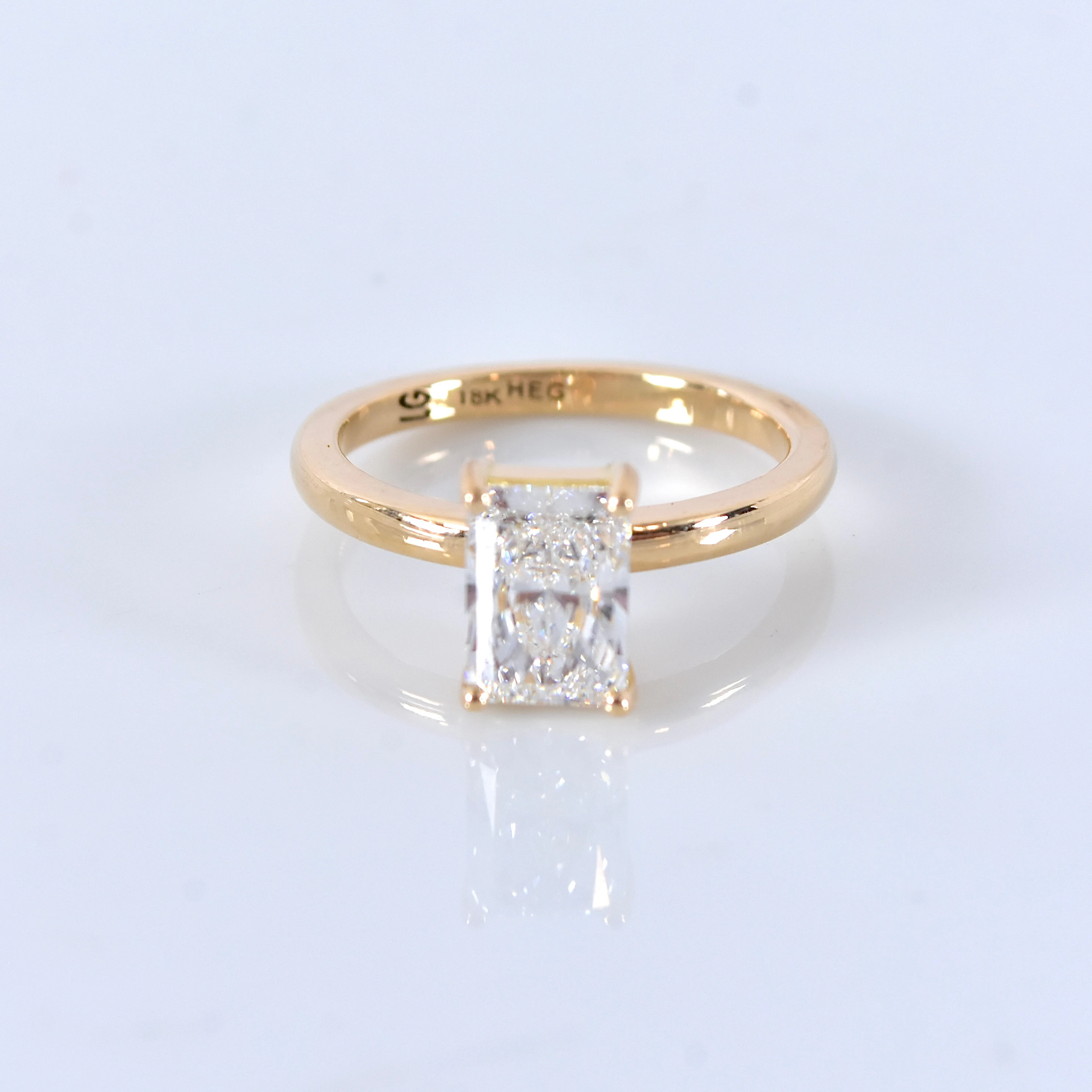 DIAMANTRING, 1,51ct, 18K, IGI Cert Labgrown.