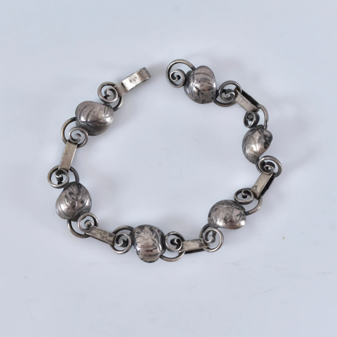 ARMBAND, silver, Herman Siersböl, Danmark.