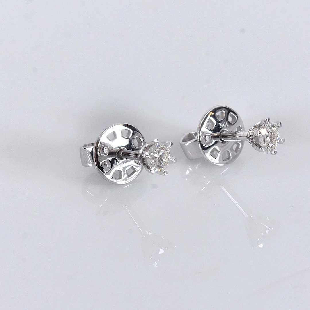 ENSTENSÖRHÄNGEN, 0,17ct, vitguld 18K.