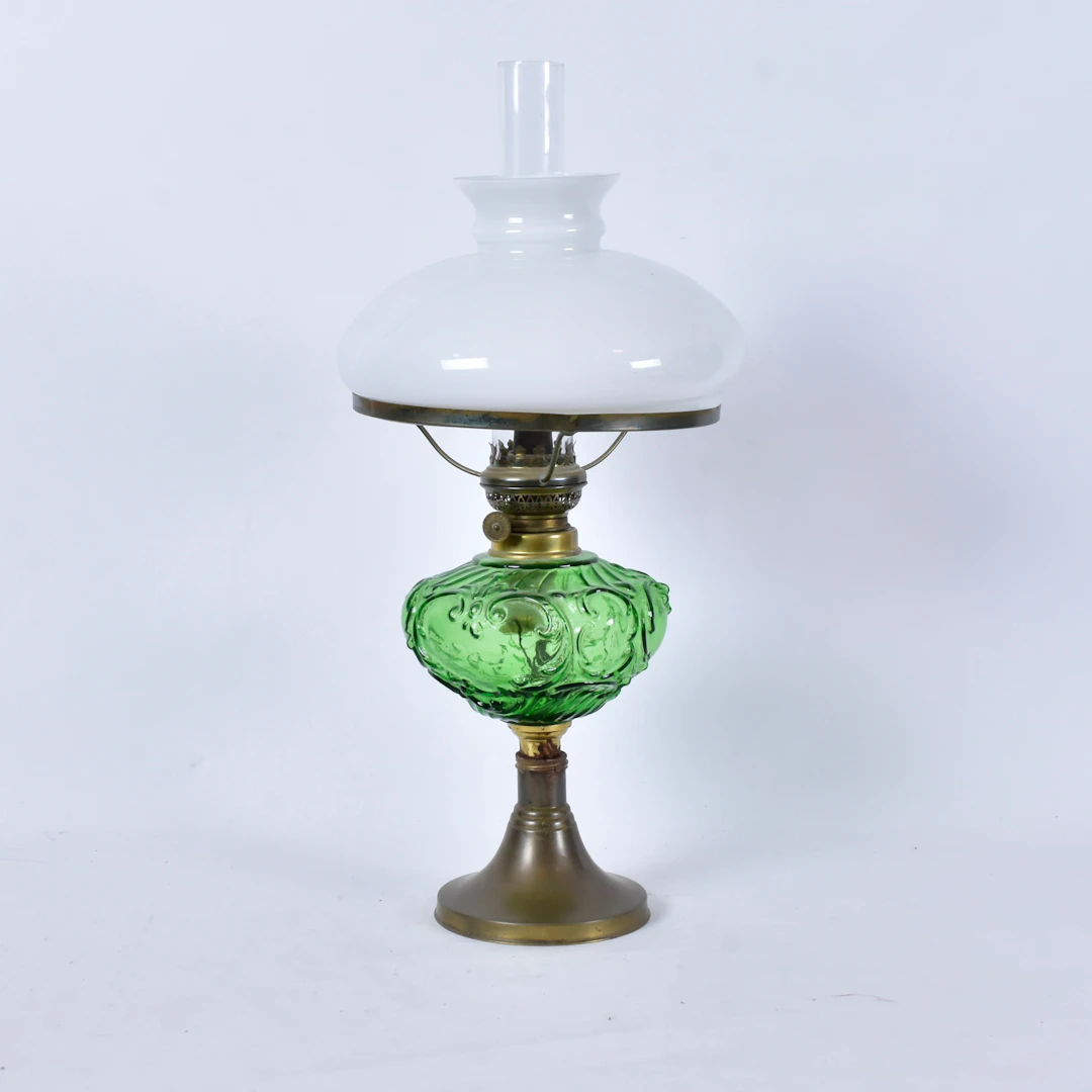 FOTOGENLAMPA, mässing/glas, 1900-talets första hälft.