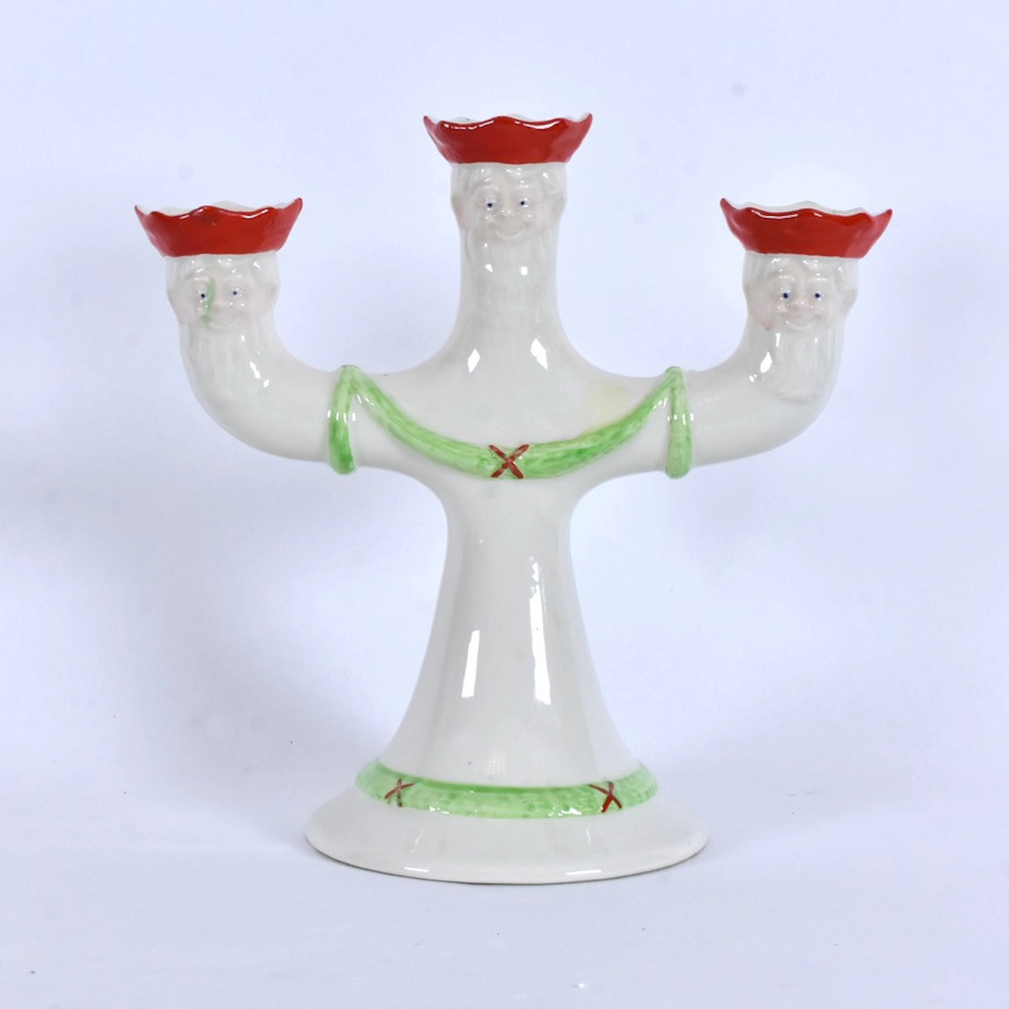 KANDELABER, porslin, "God Jul", Gustavsberg.