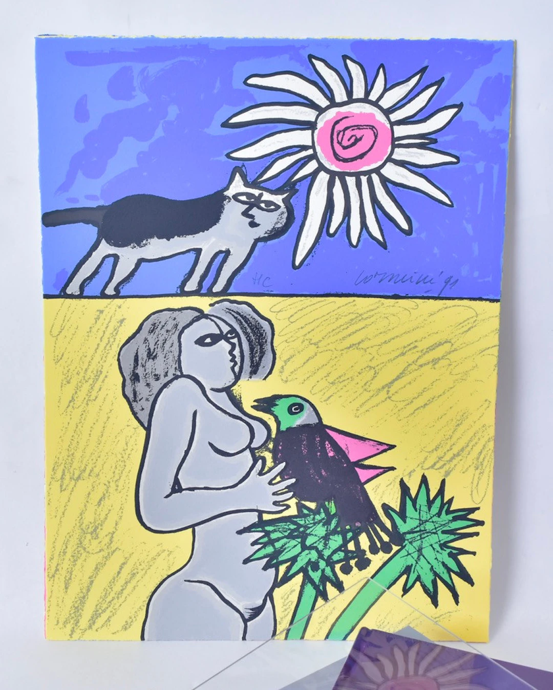 GUILLAUME VAN BEVERLOO, "CORNEILLE". kassett med 3 färgserigrafier