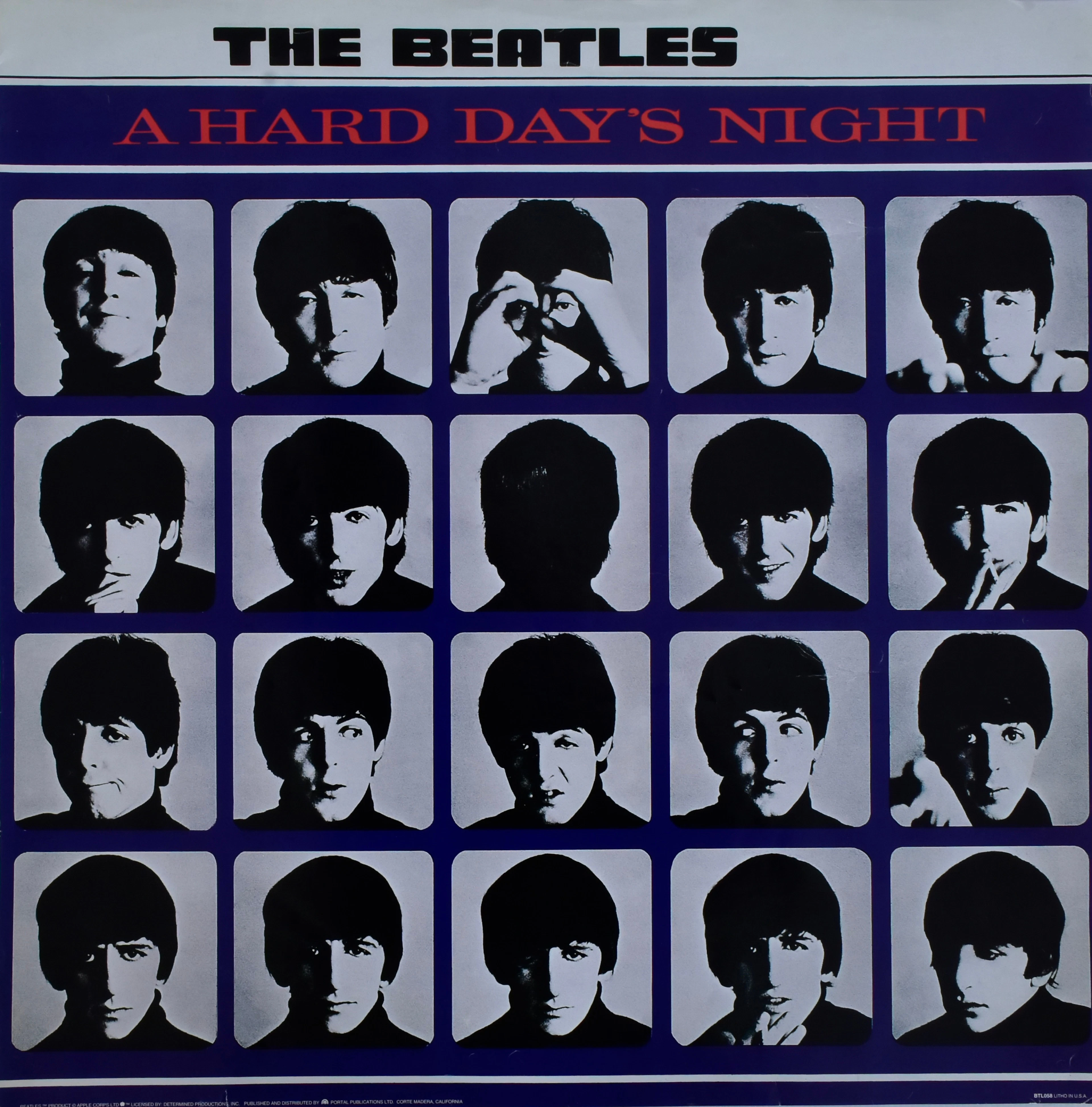 FILMAFFISCH, Beatles, A hard days night.
