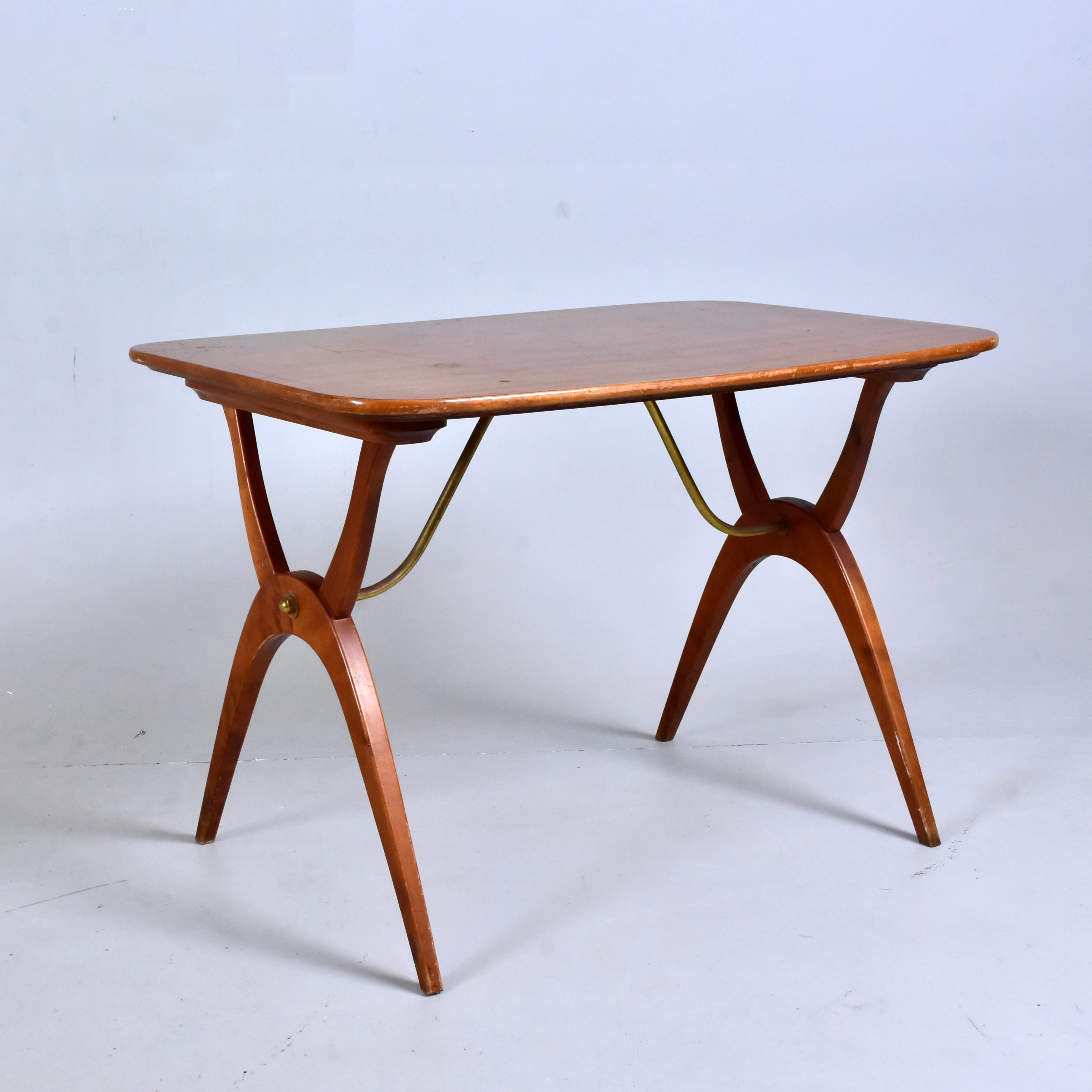 DAVID ROSÉN. Soffbord, 1950/60-tal, teak, detaljer i mässing, Westerbergs
