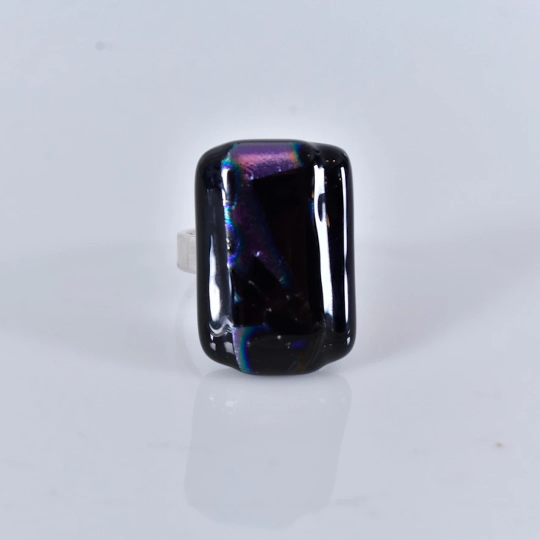 RING, modernistisk, akryl och sterlingsilver.