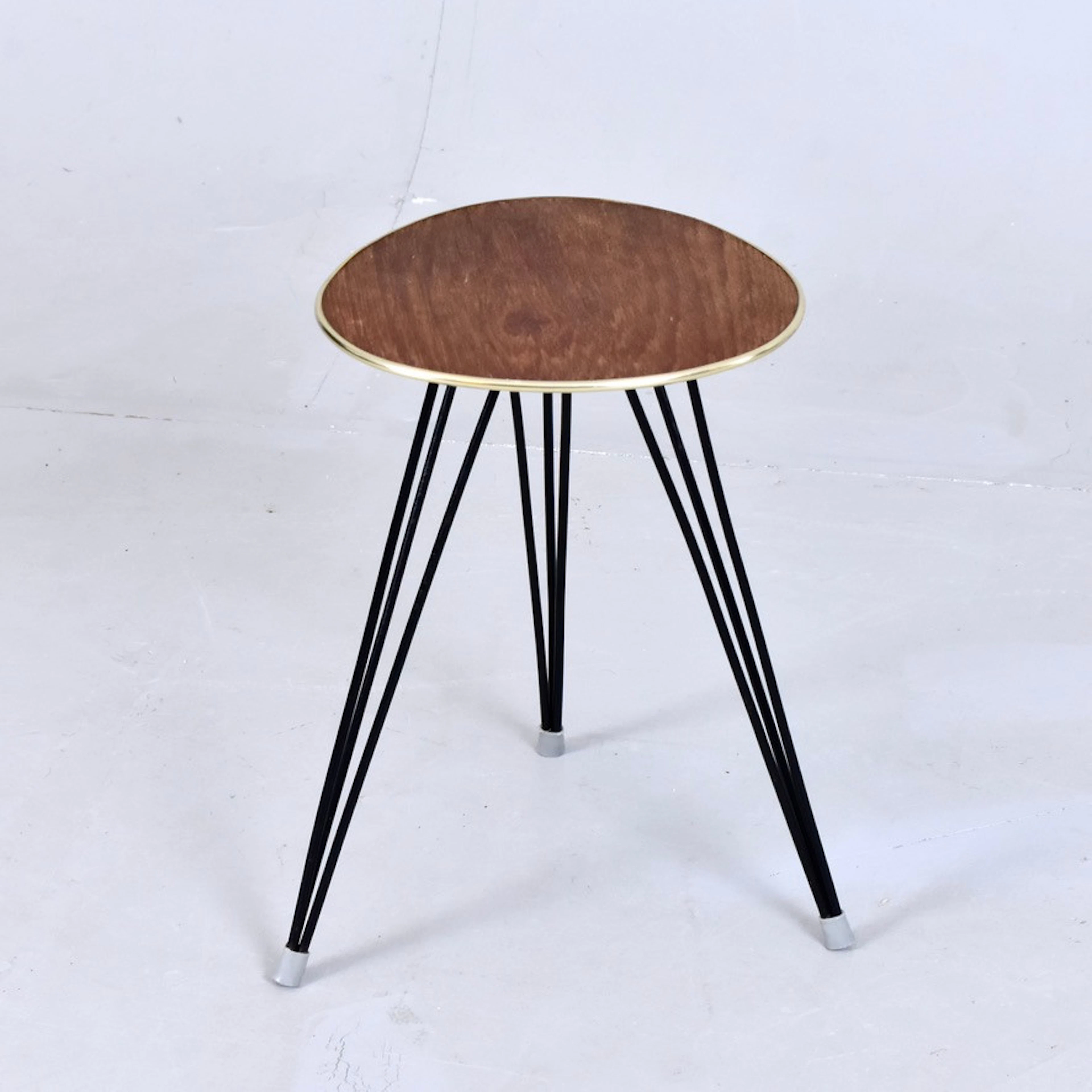 BLOMBORD, teak/metall. 1900-tal.