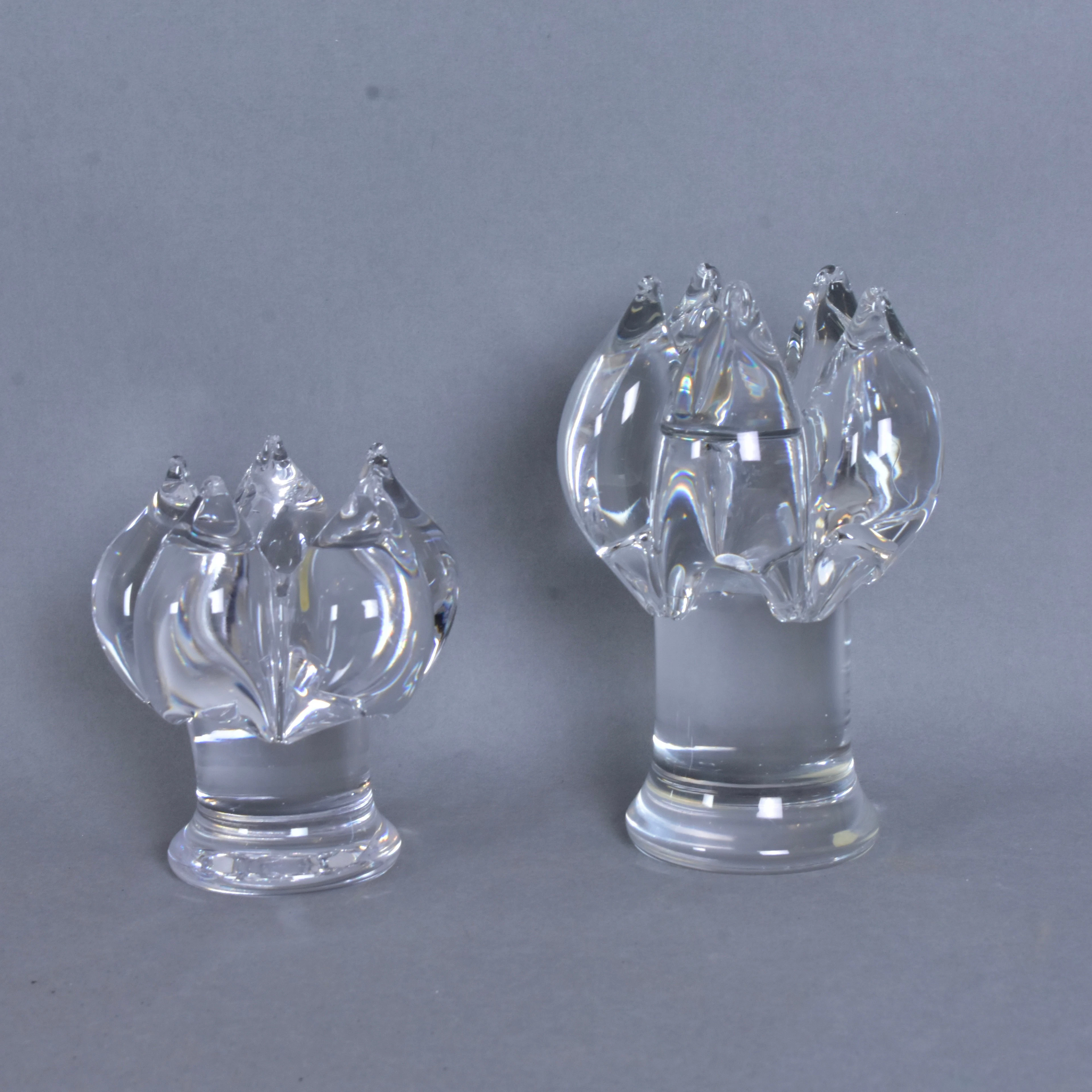 GÖRAN WÄRFF. Ljusstakar, 2-stycken, glas.