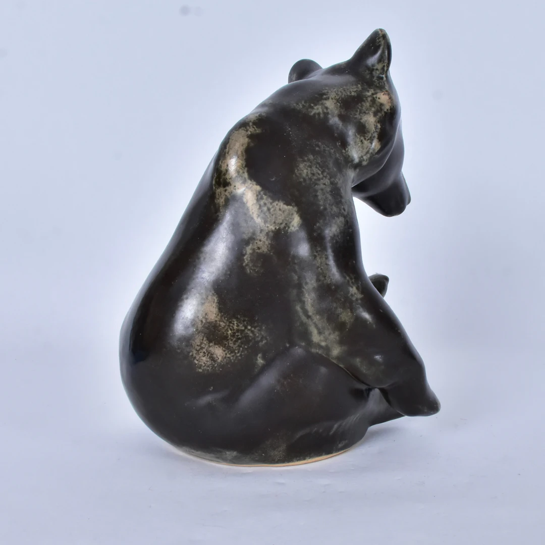 JOHANNES PEDERSEN & GUSTAV OTTESEN. figurin, glaserat lergods, Johgus