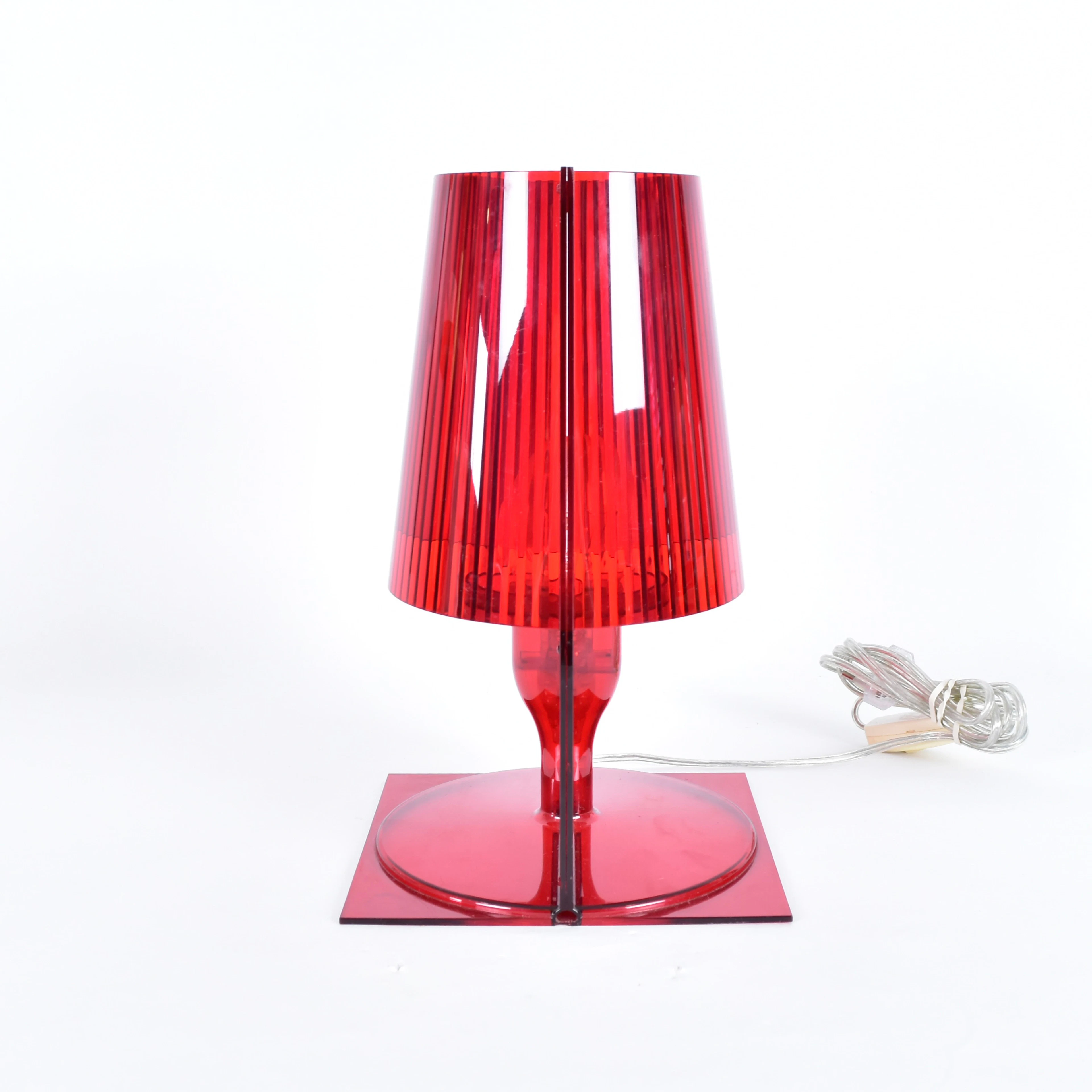 FERRUCCIO LAVIANI. bordslampa, röd polykorbonat, "Take".