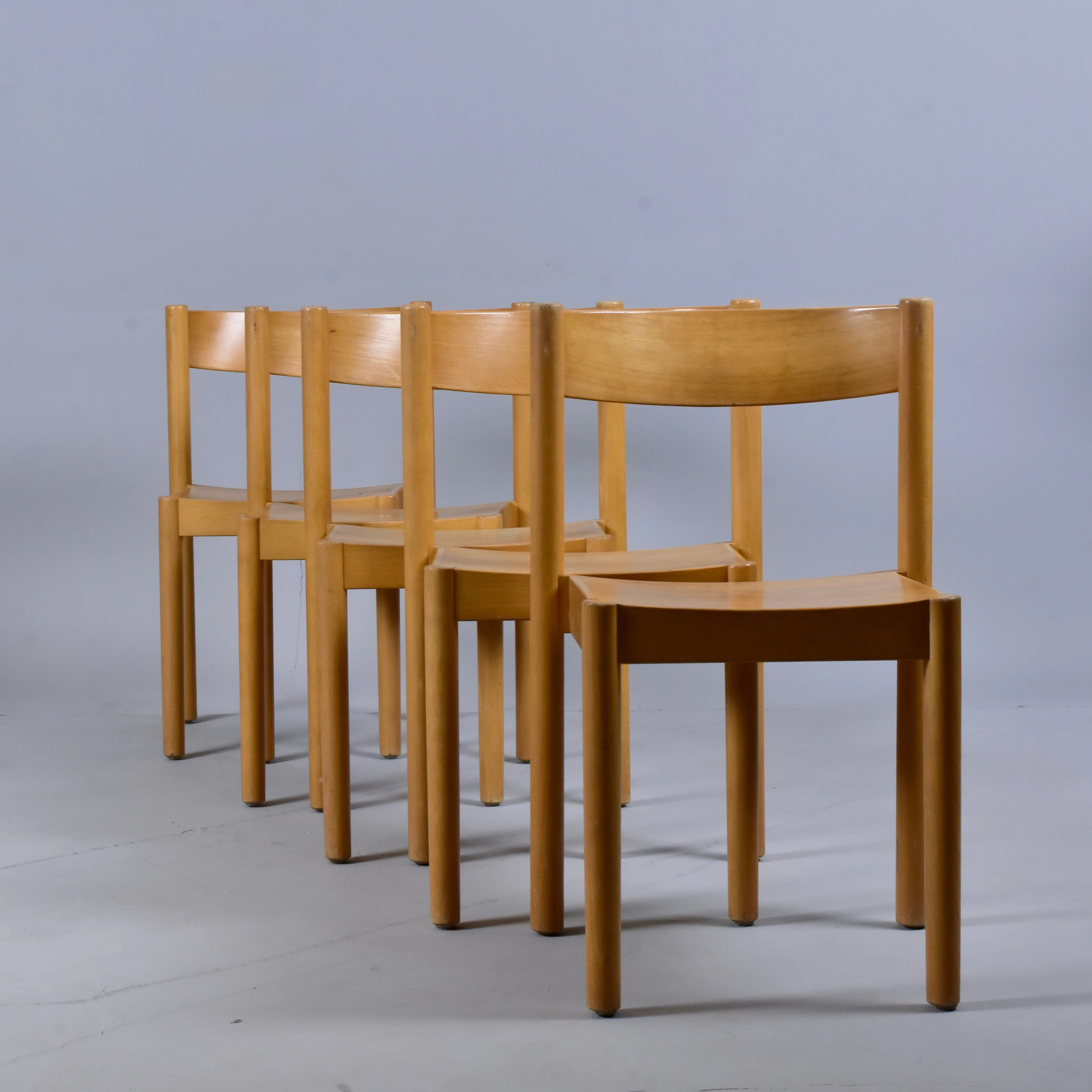 STOLAR, 5-stycken, "Stapelstol USA-1", Bjärnums möbelfabriker, 1960/70-tal.
