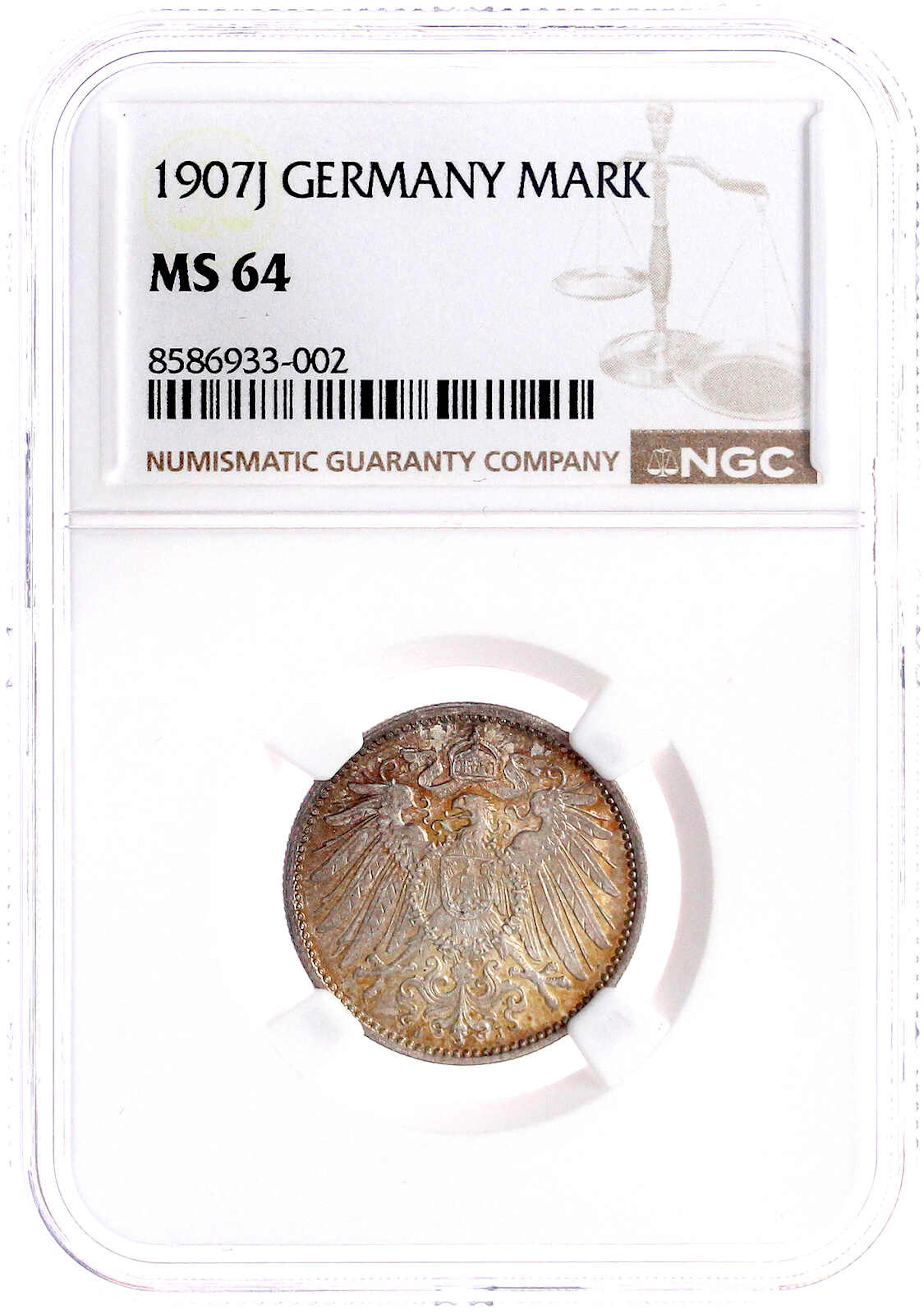 Reichskleinmünzen, 1 Mark großer Adler, Silber 1891-1916