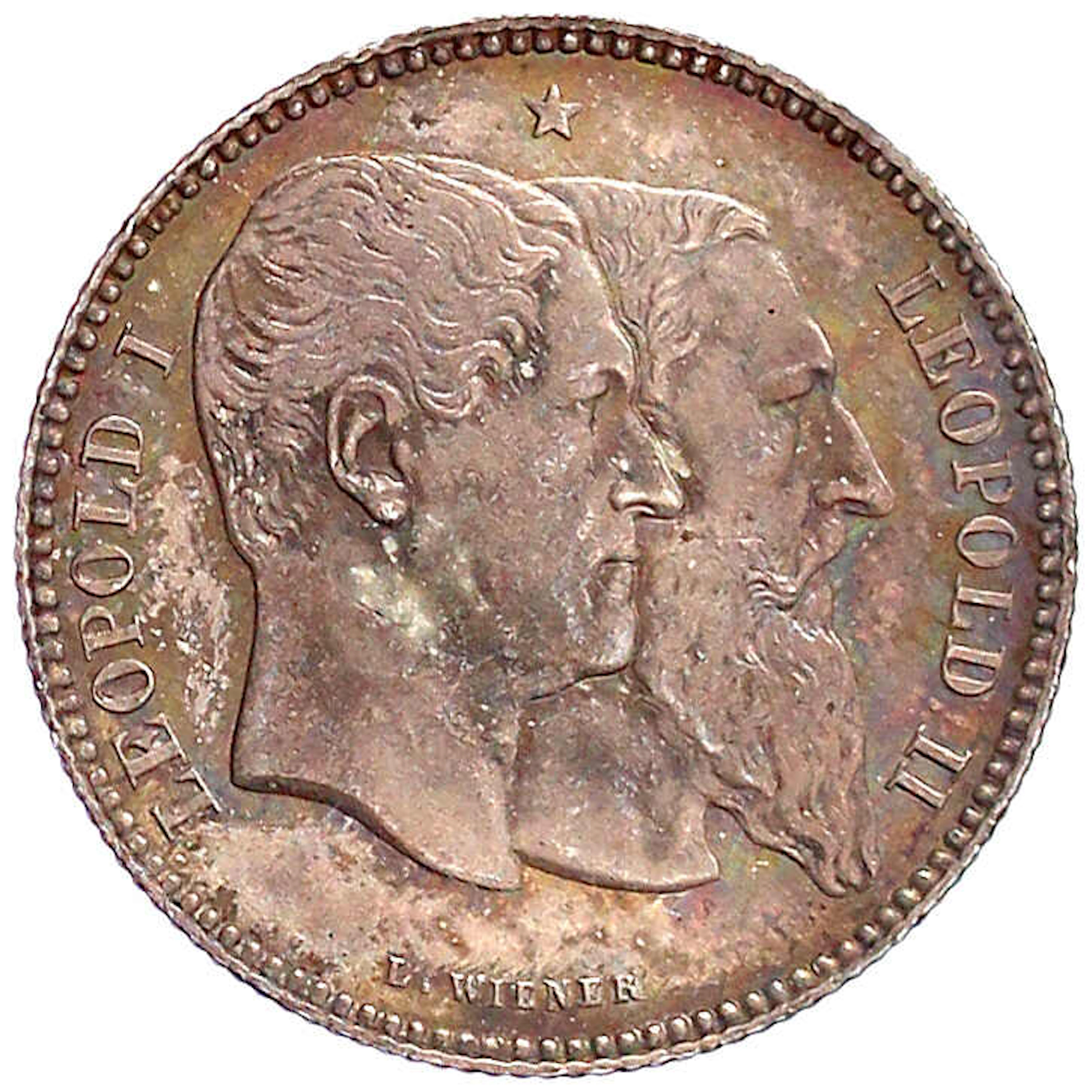 Ausländische Münzen und Medaillen, Belgien, Leopold II., 1865-1909