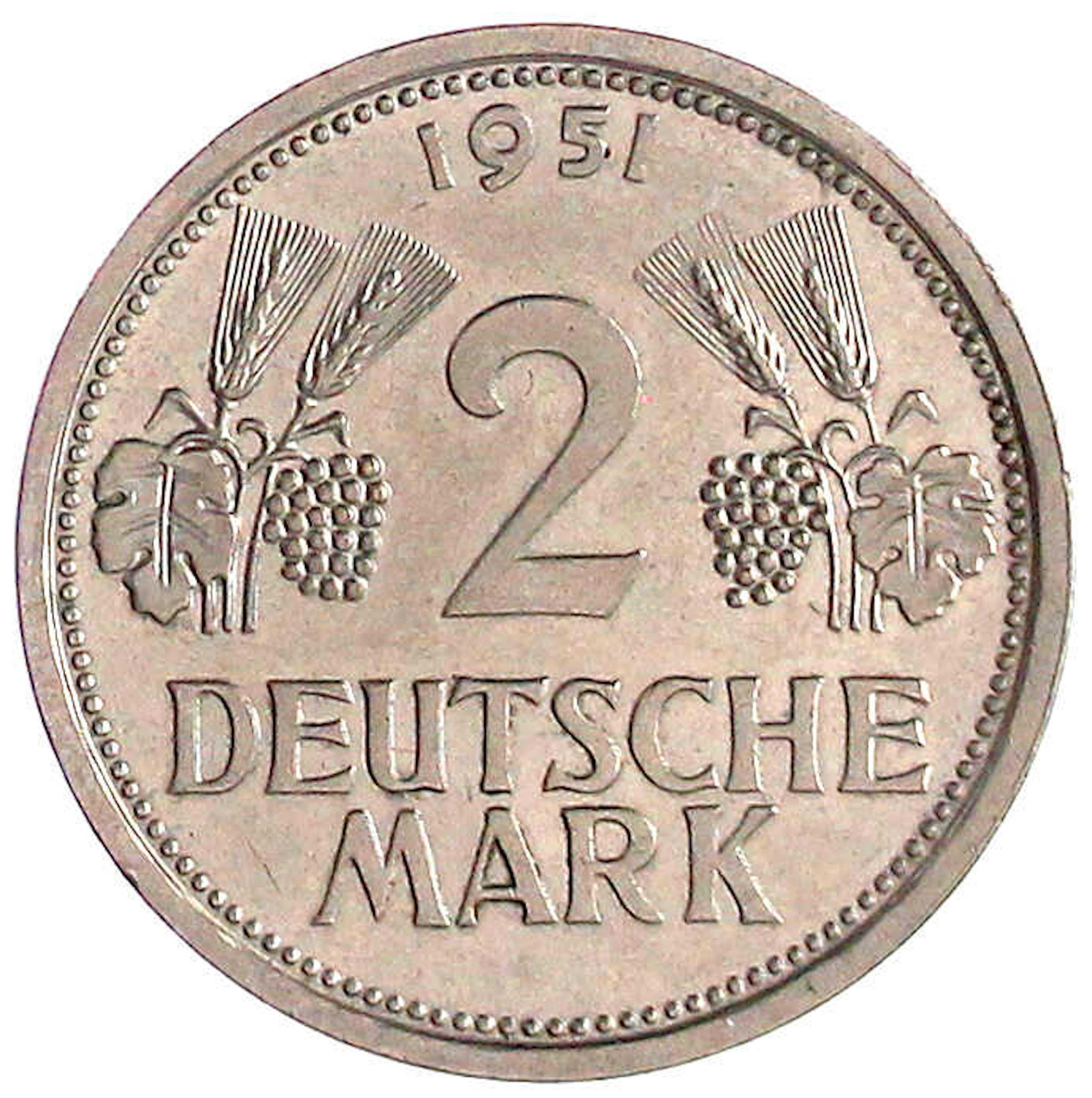 Münzen der Bundesrepublik Deutschland, Kursmünzen, 2 Deutsche Mark