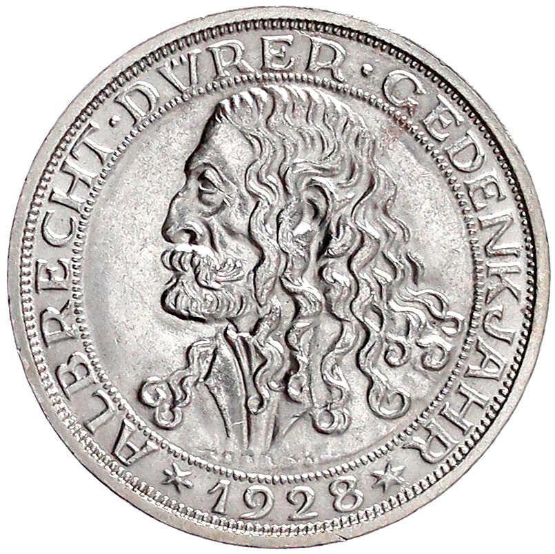 Weimarer Republik, Gedenkmünzen, 3 Reichsmark Dürer