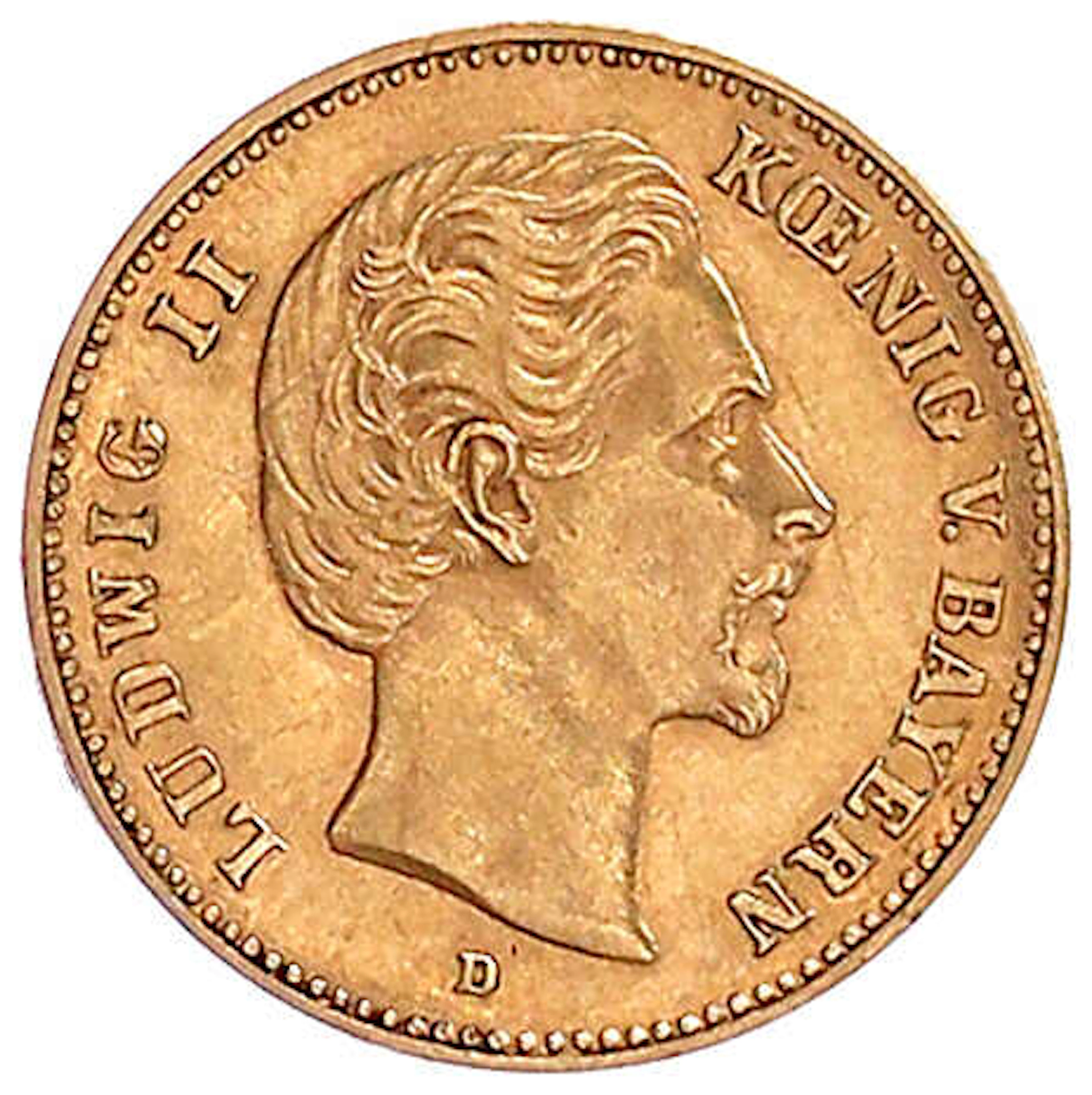Reichsgoldmünzen, Bayern, Ludwig II., 1864-1886