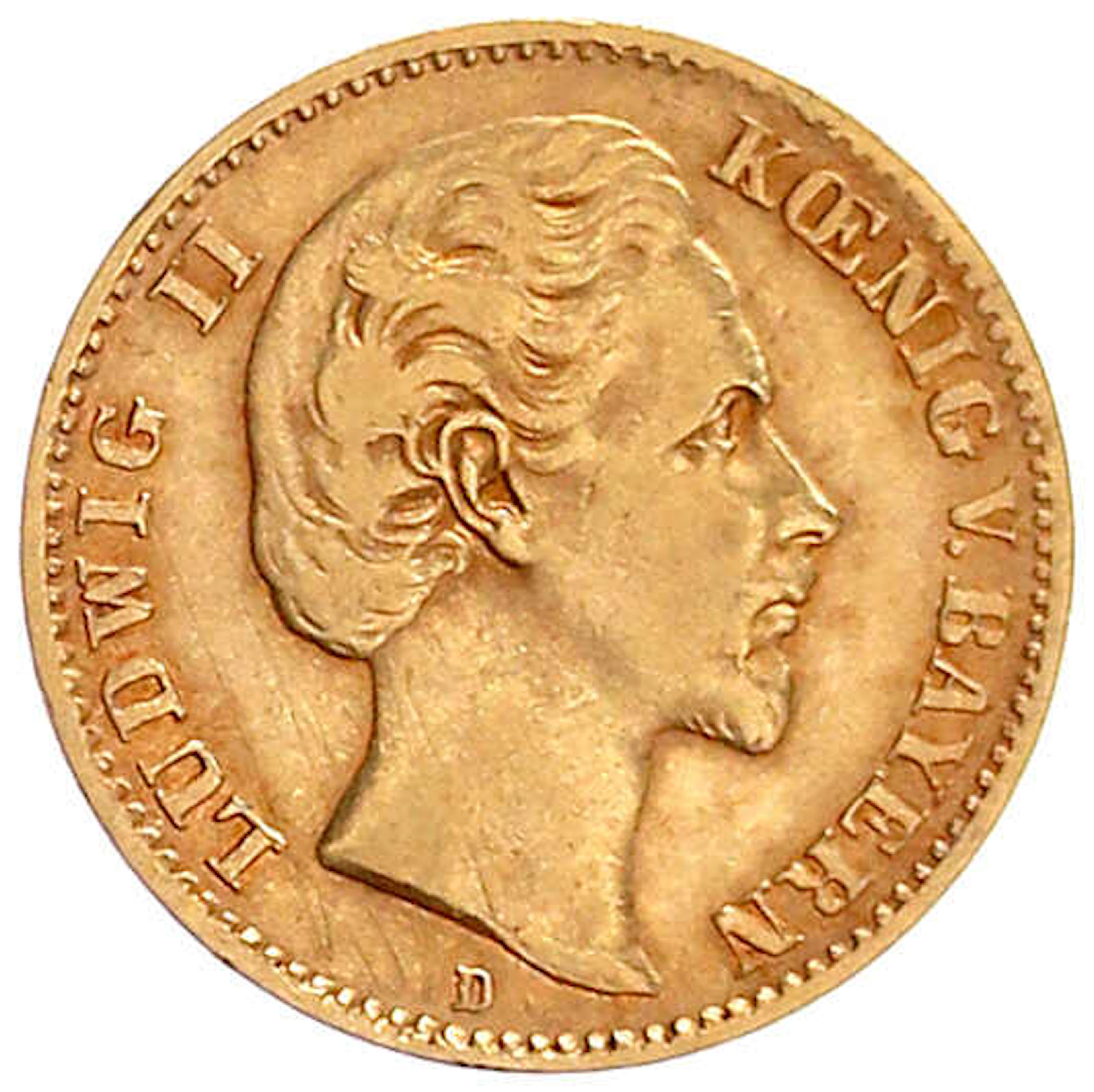Reichsgoldmünzen, Bayern, Ludwig II., 1864-1886