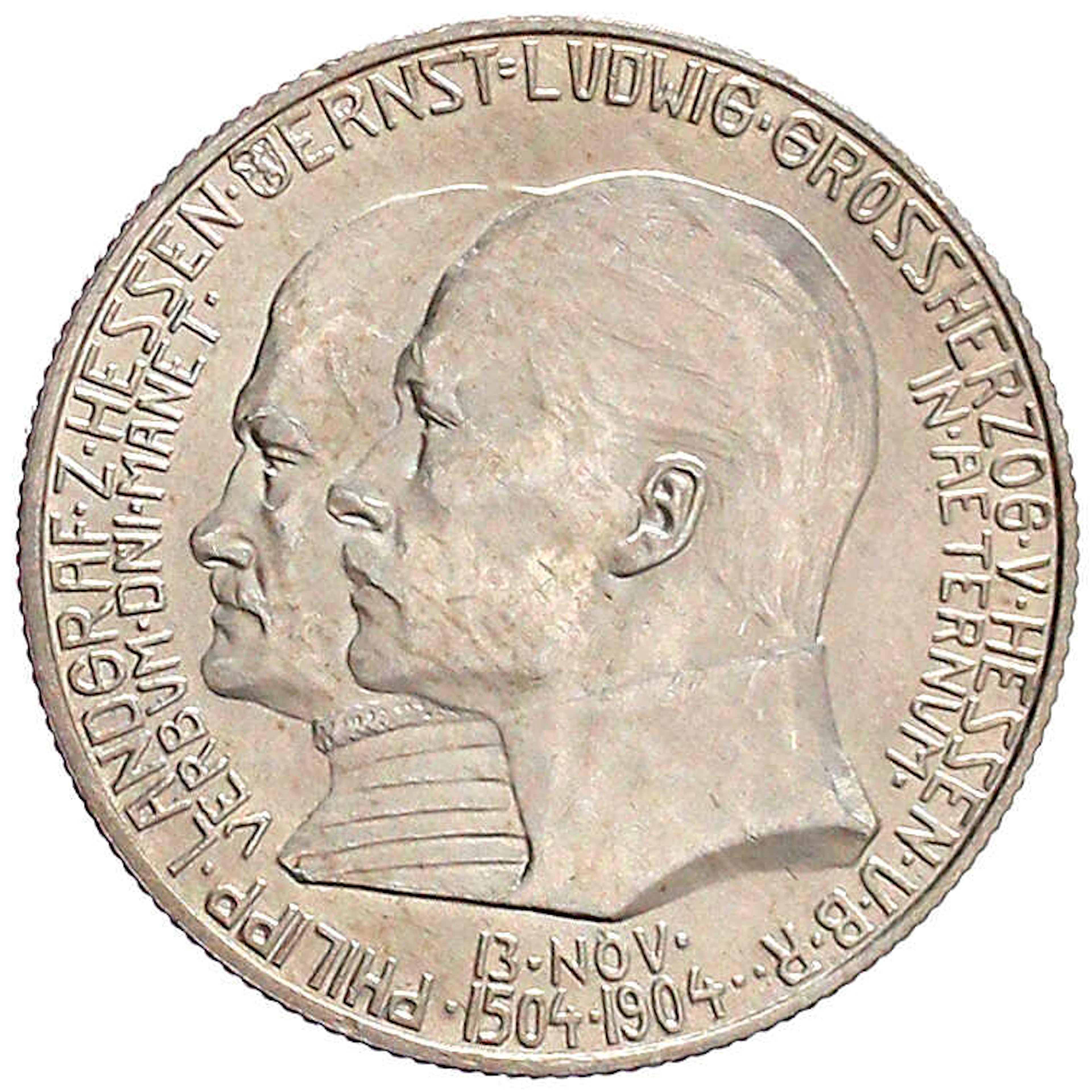 Reichssilbermünzen J. 19-178, Hessen, Ernst Ludwig, 1892-1918