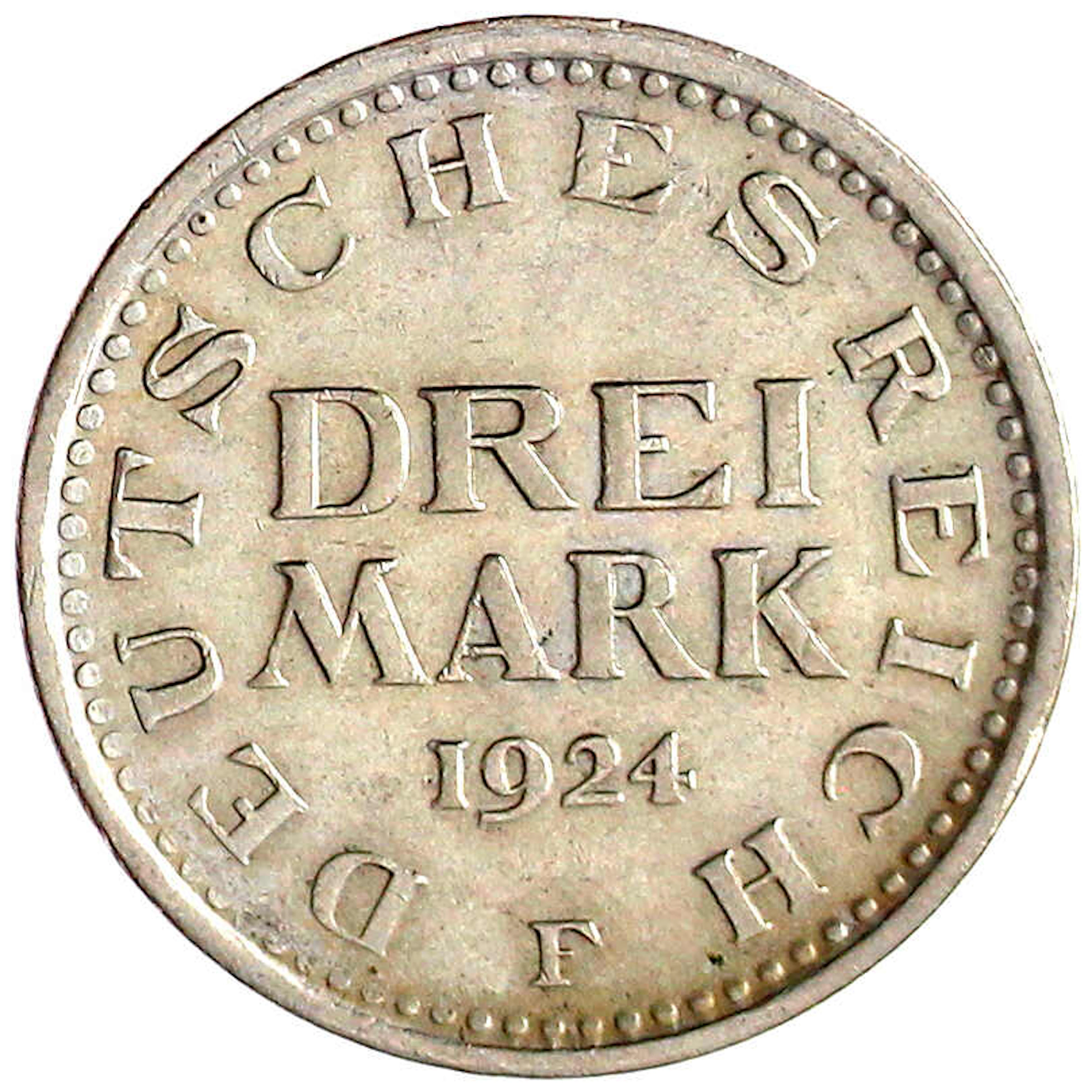 Weimarer Republik, Kursmünzen, 3 Mark, Silber 1924-1925