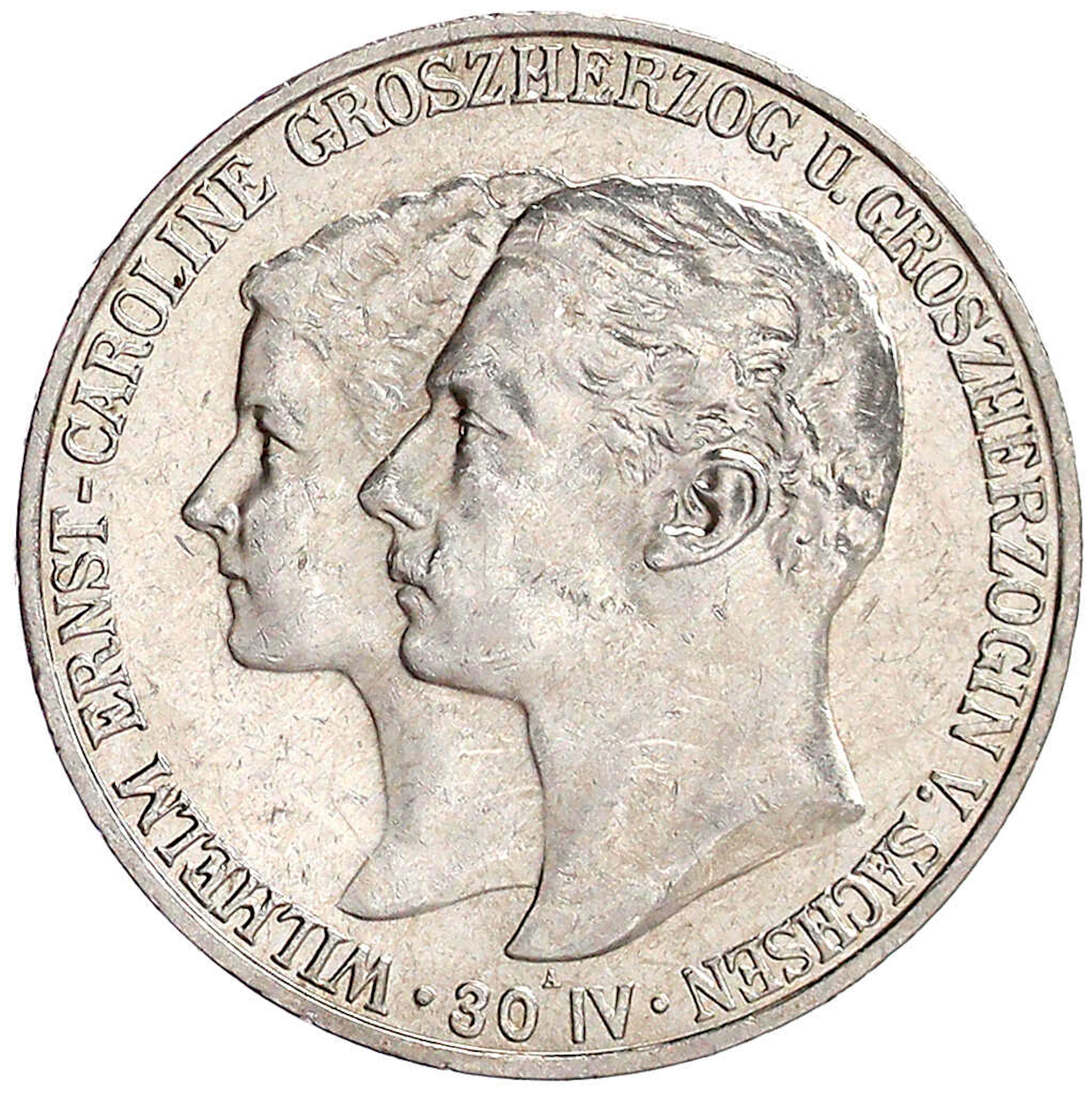 Reichssilbermünzen J. 19-178, Sachsen-Weimar-Eisenach, Wilhelm Ernst, 1901-1918
